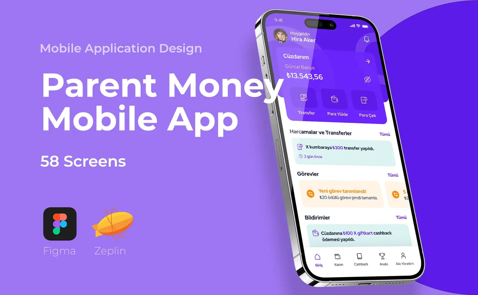 Parent & Child Finance Mobile App — Mobil Uygulama
