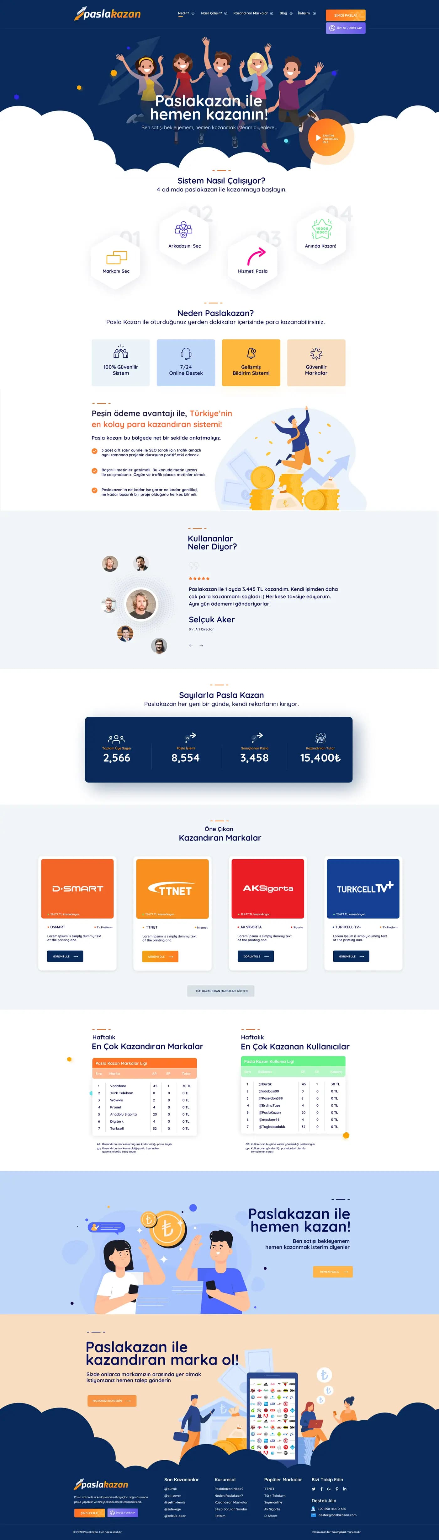 Pasla Kazan Website — Web Sitesi