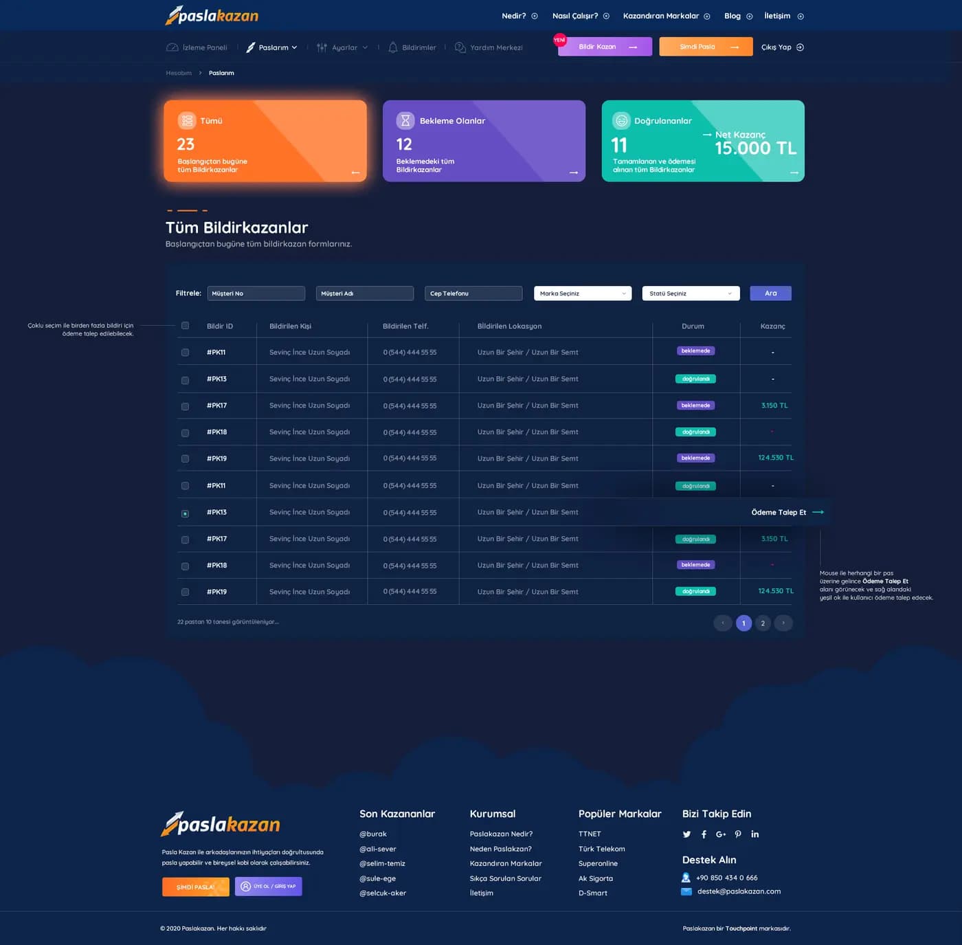 Pasla Kazan Website — Web Sitesi