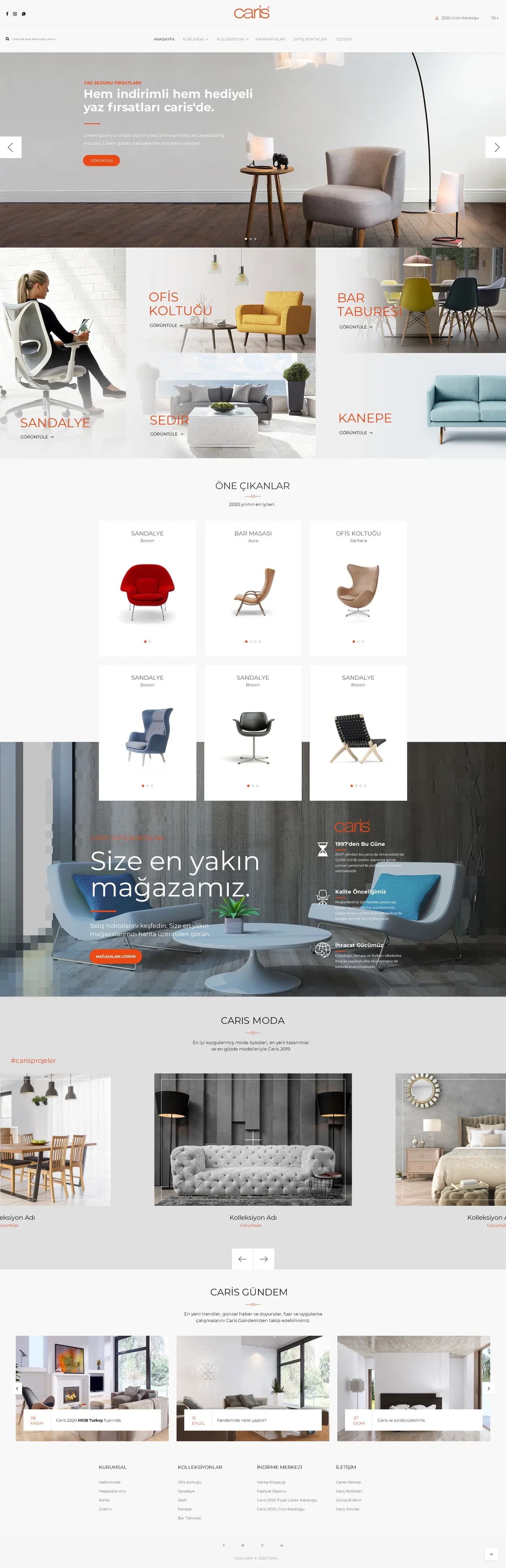 Caris Chair Website — Web Sitesi