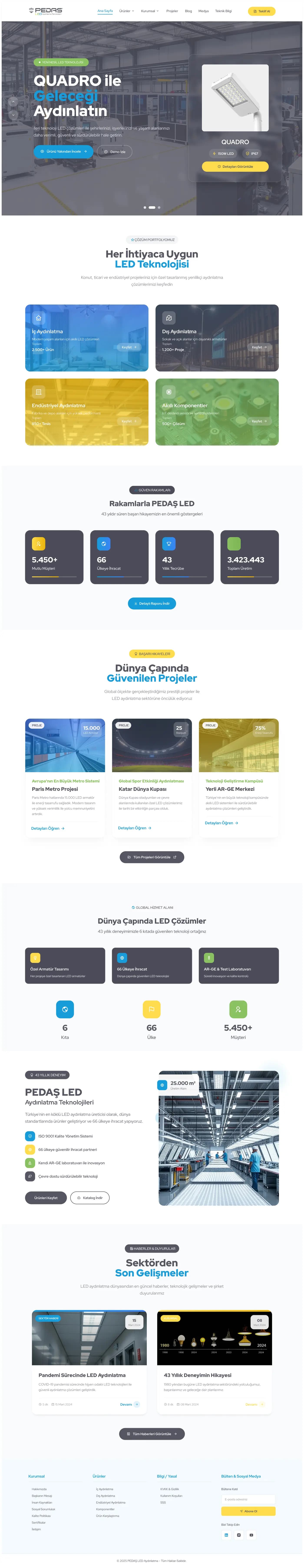 Pedaş LED — Web Sitesi