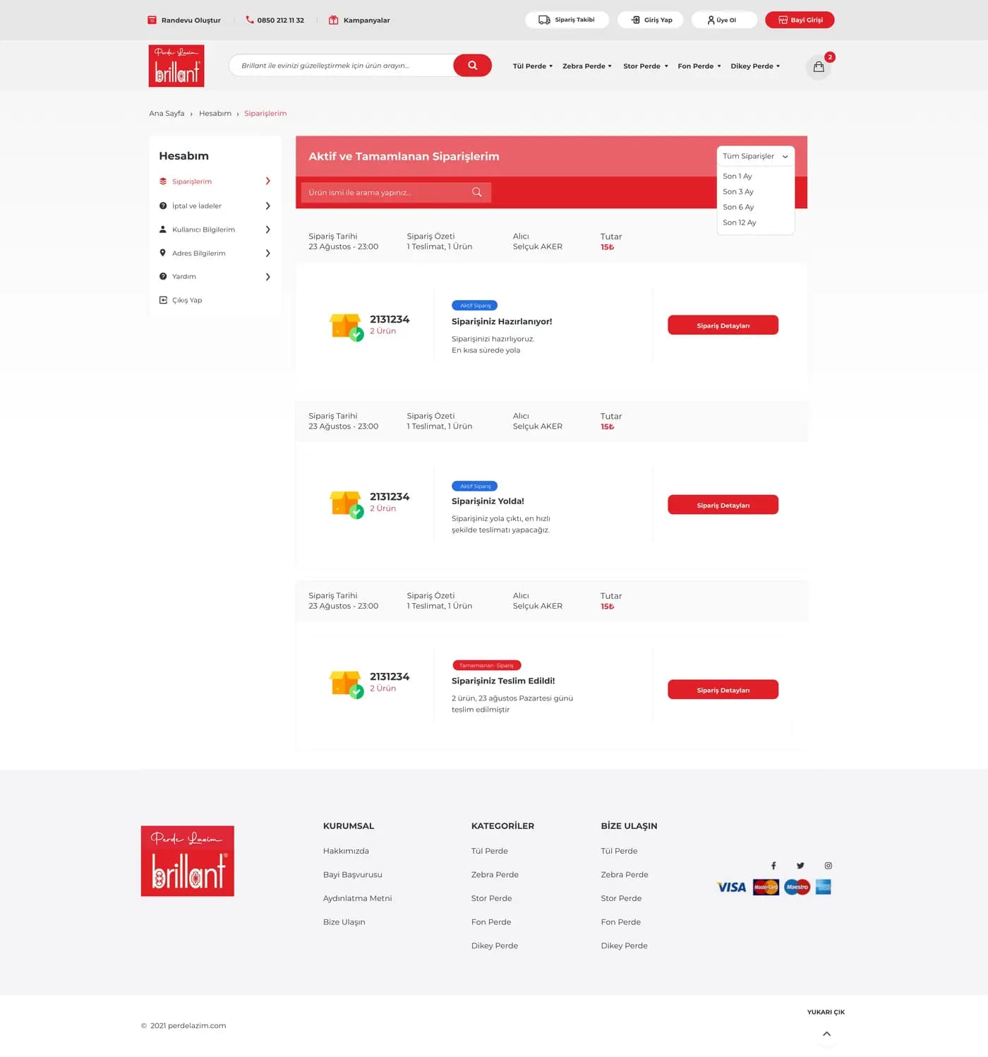 Perde Lazım — E-Ticaret
