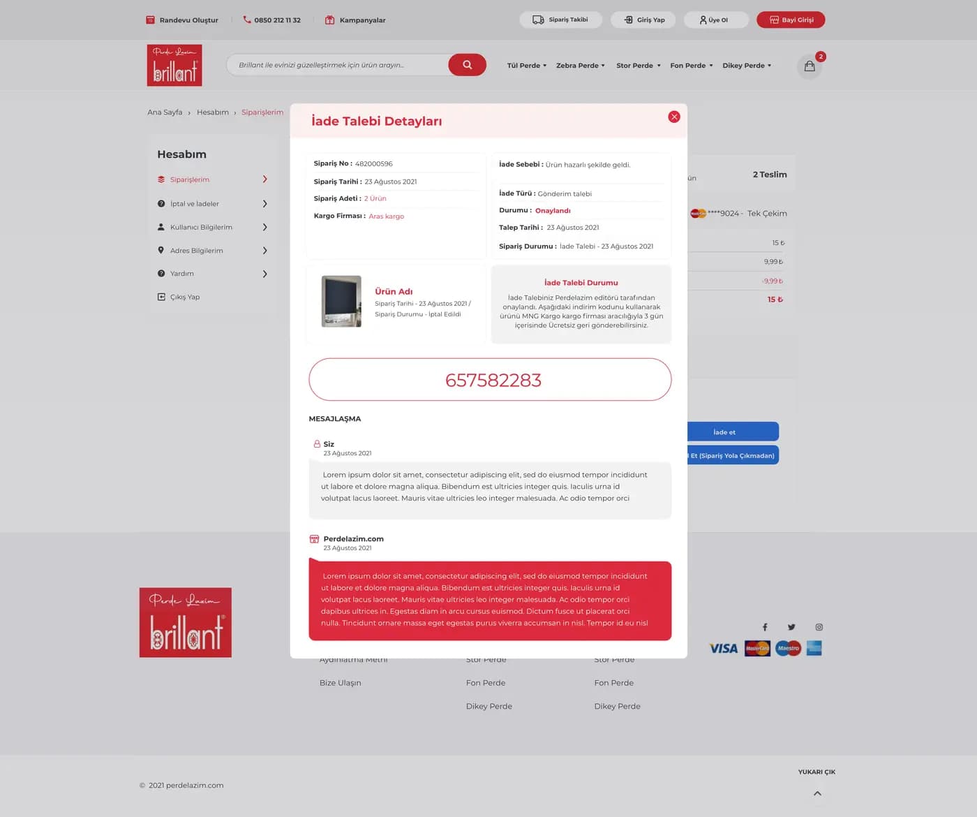 Perde Lazım — E-Ticaret