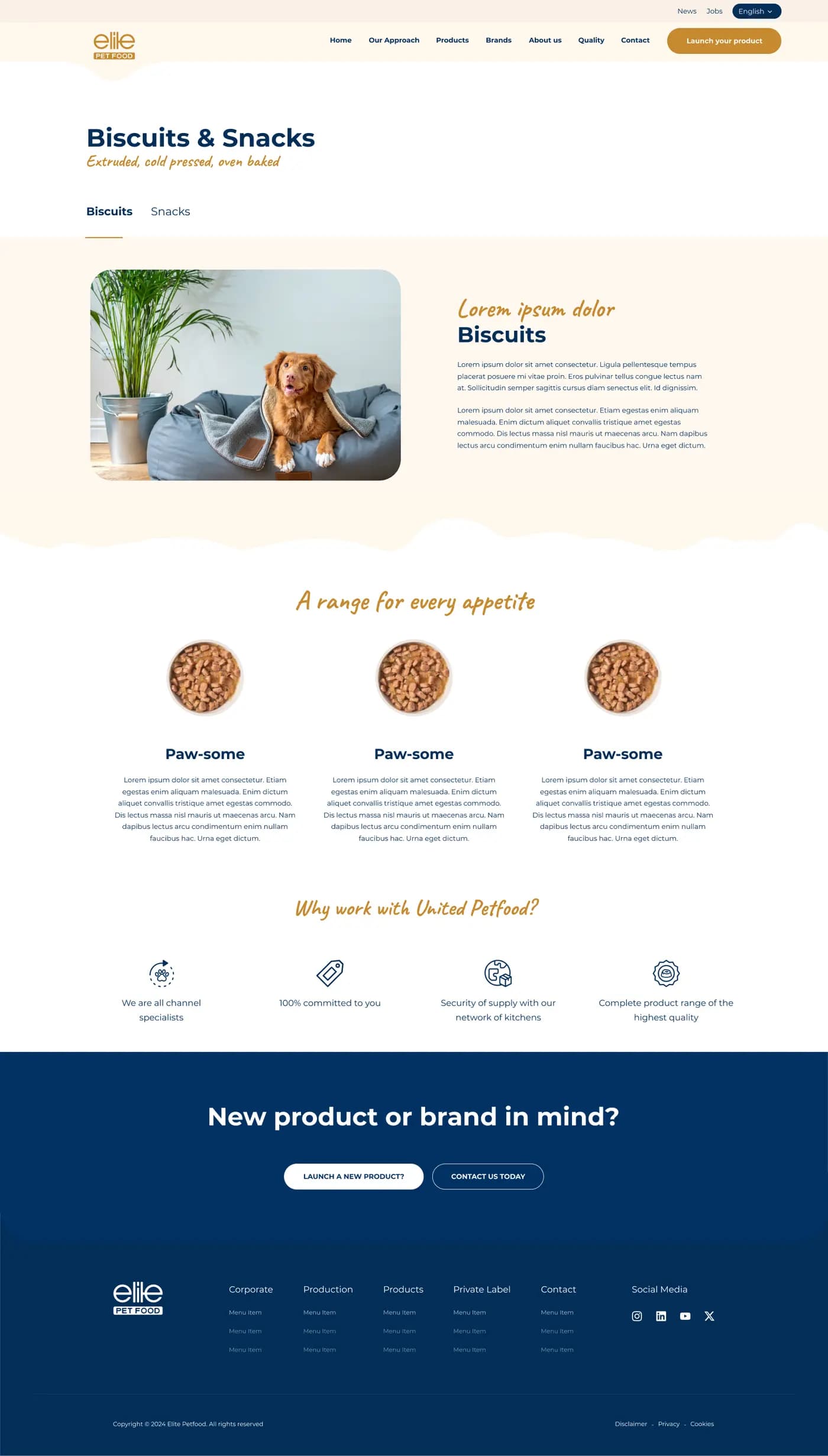 Pet Foods Corporate Website — Web Sitesi