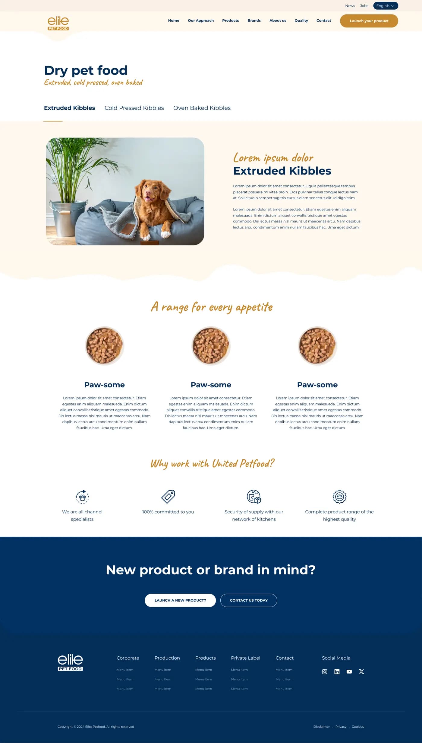 Pet Foods Corporate Website — Web Sitesi