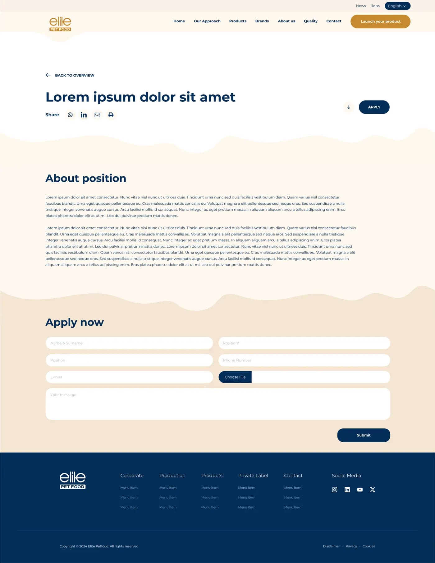 Pet Foods Corporate Website — Web Sitesi