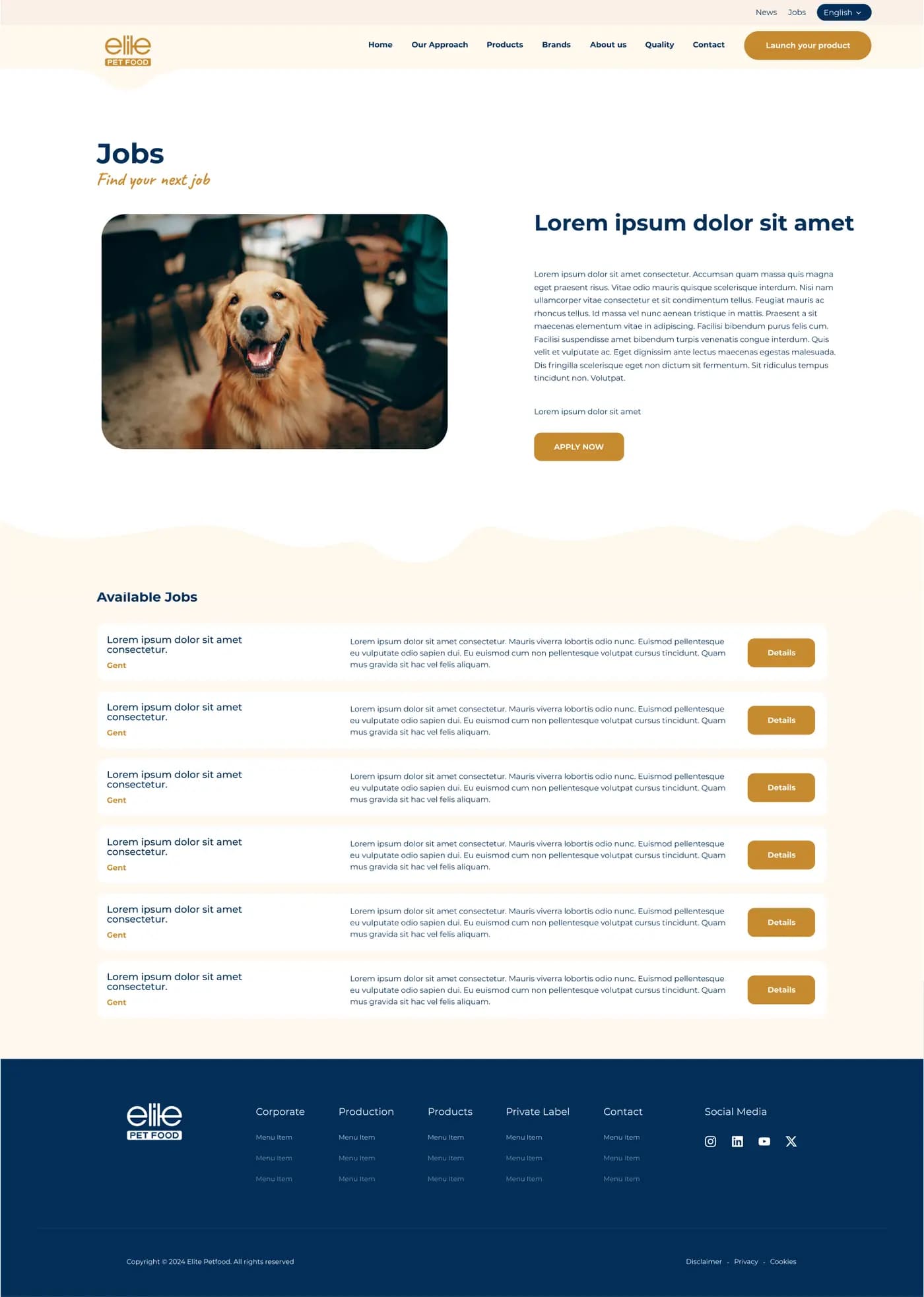 Pet Foods Corporate Website — Web Sitesi