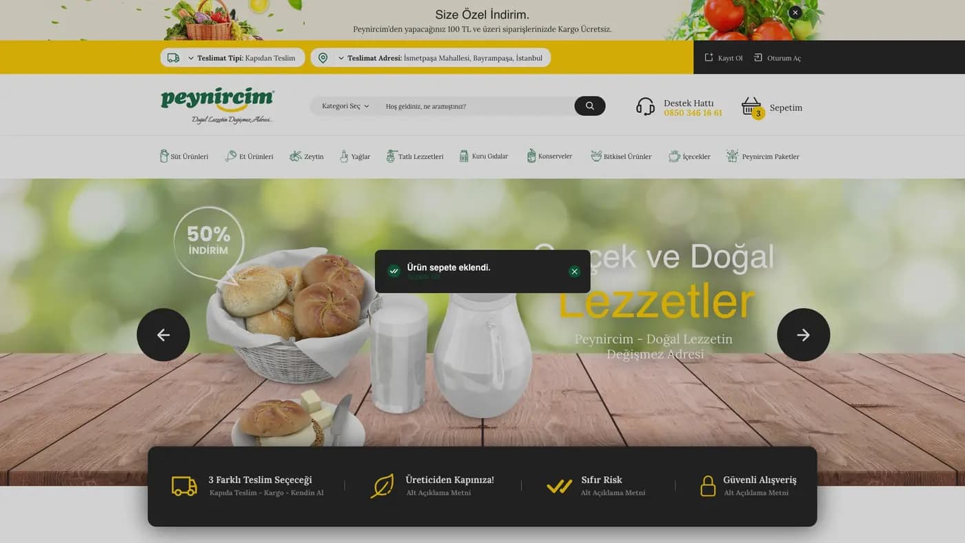 Peynircim Market Place — E-Ticaret
