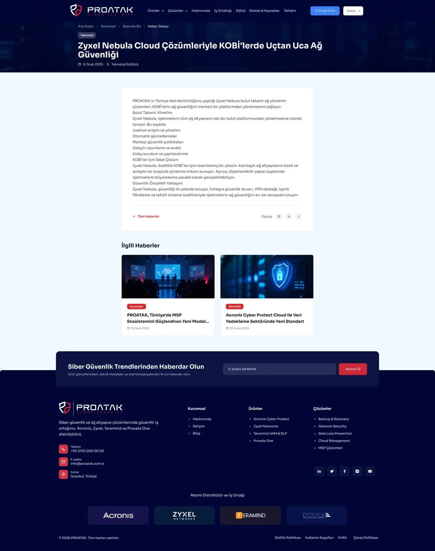 Proatak — Web Sitesi