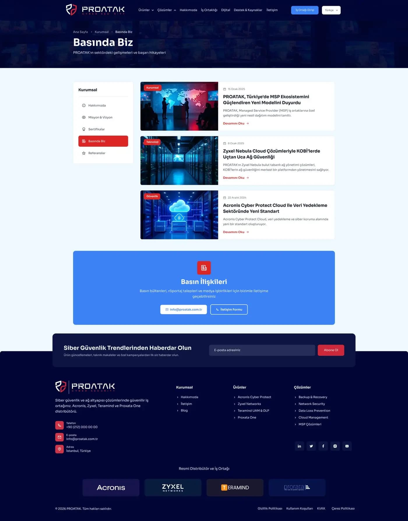 Proatak — Web Sitesi
