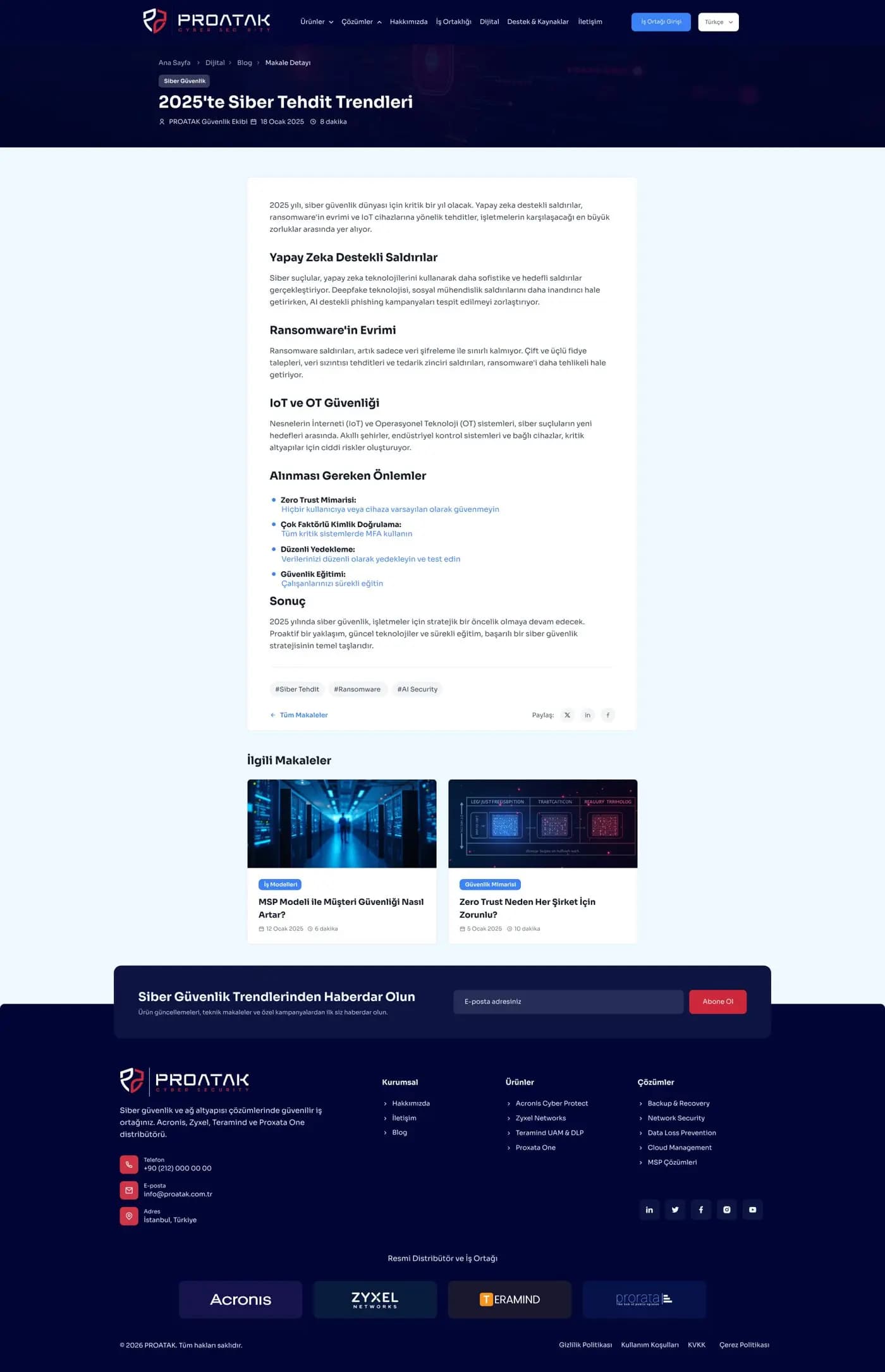 Proatak — Web Sitesi