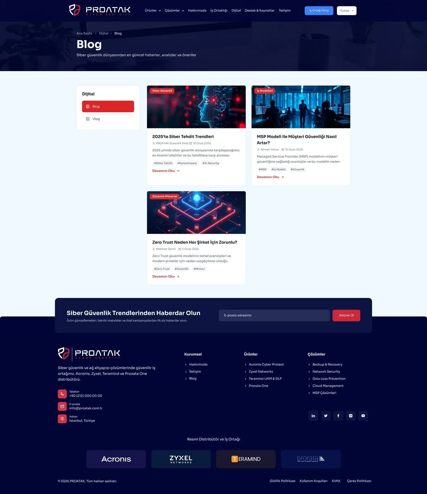 Proatak — Web Sitesi