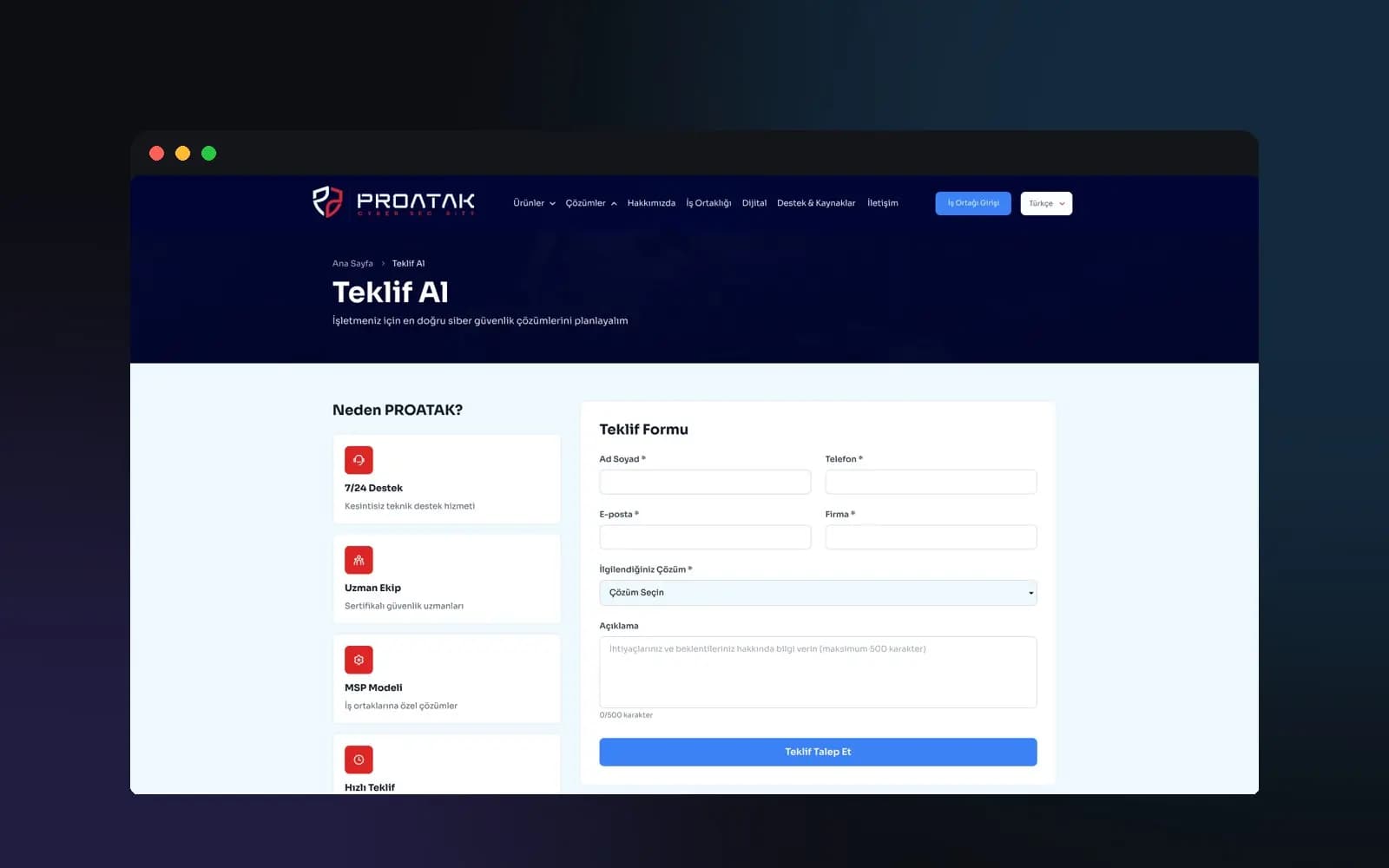 Proatak — Web Sitesi