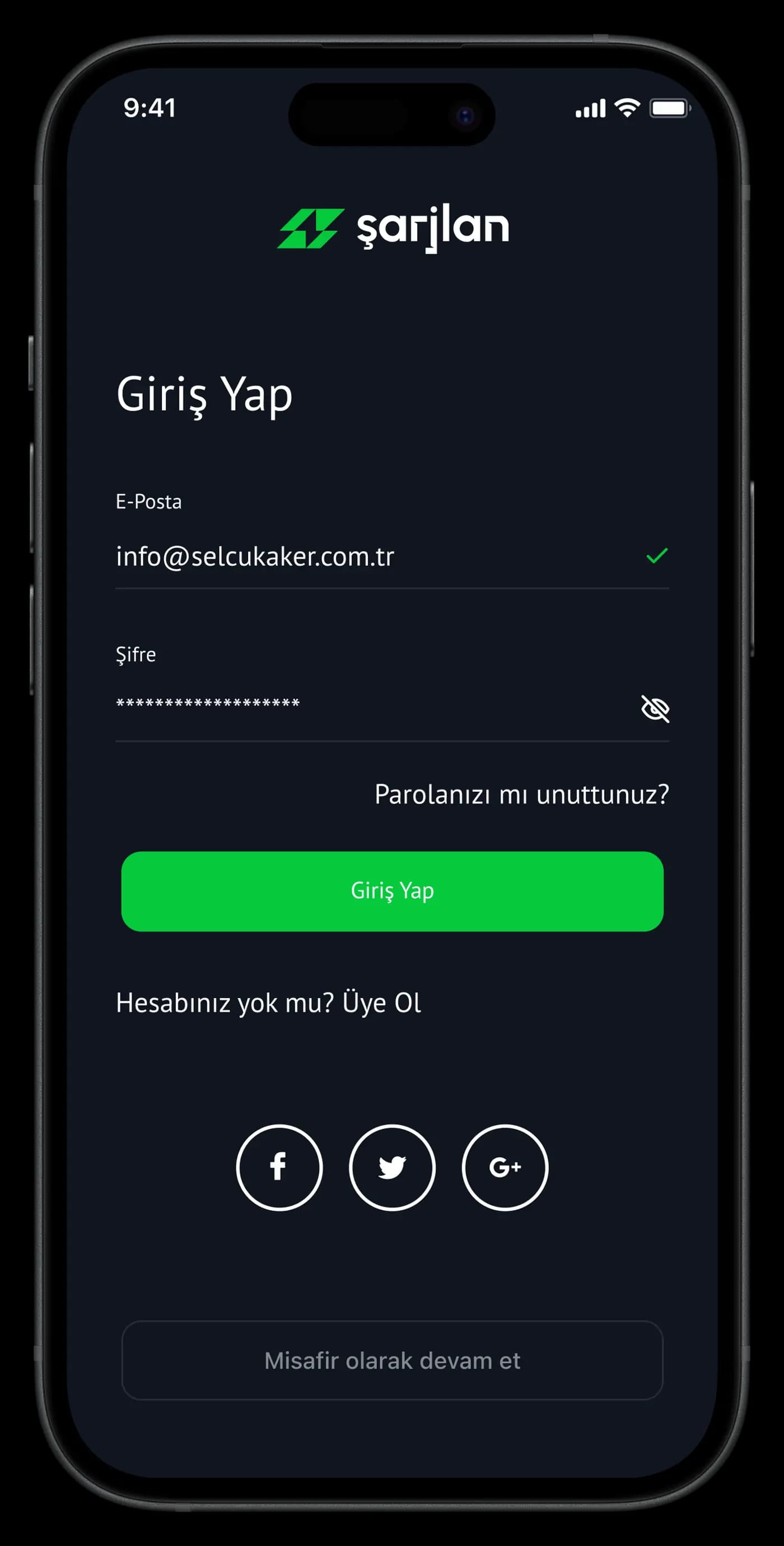 Car Charging Stations App — Mobil Uygulama