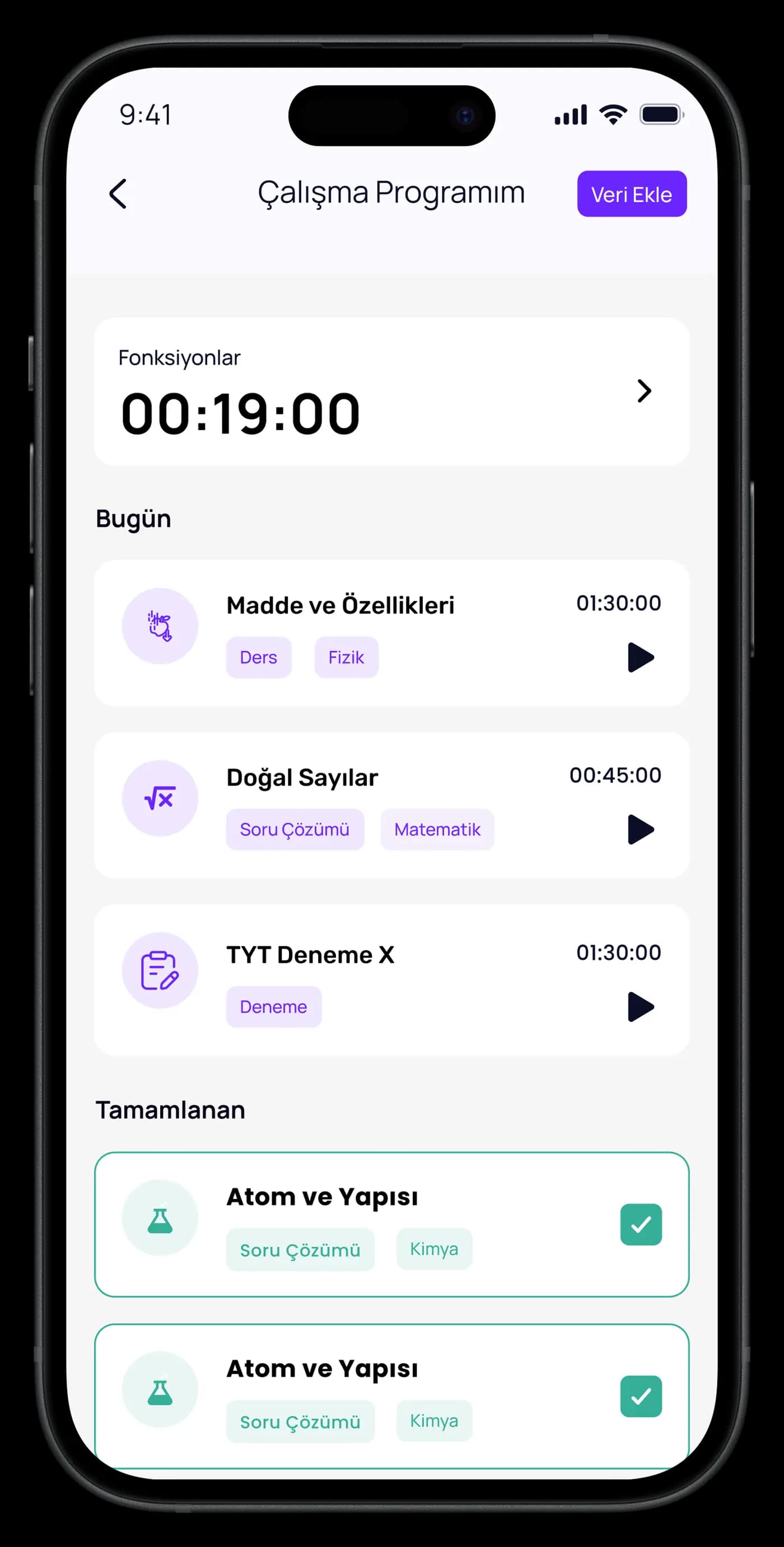 Question Based Education App — Mobil Uygulama