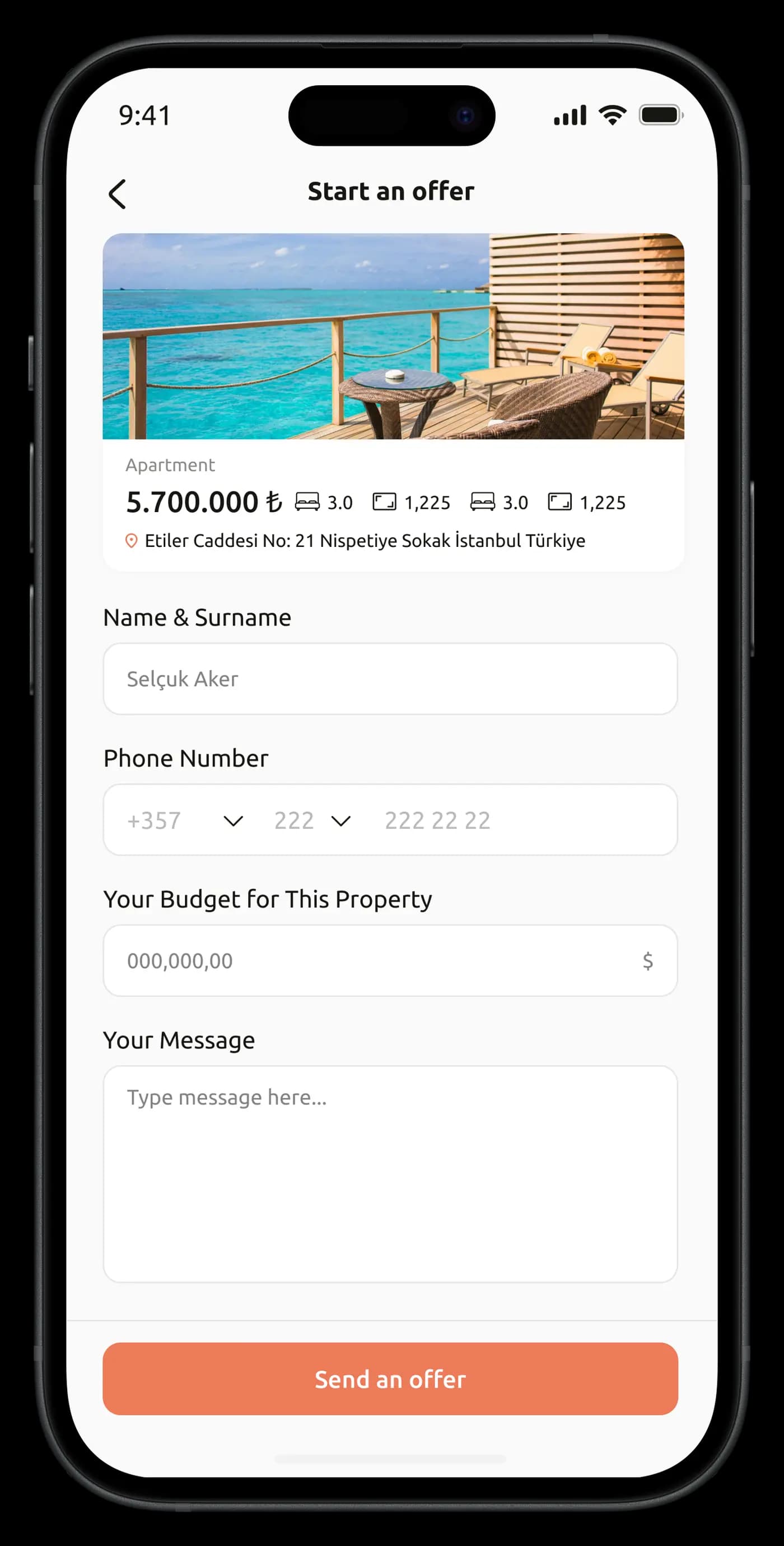 Real Estate App — Mobil Uygulama