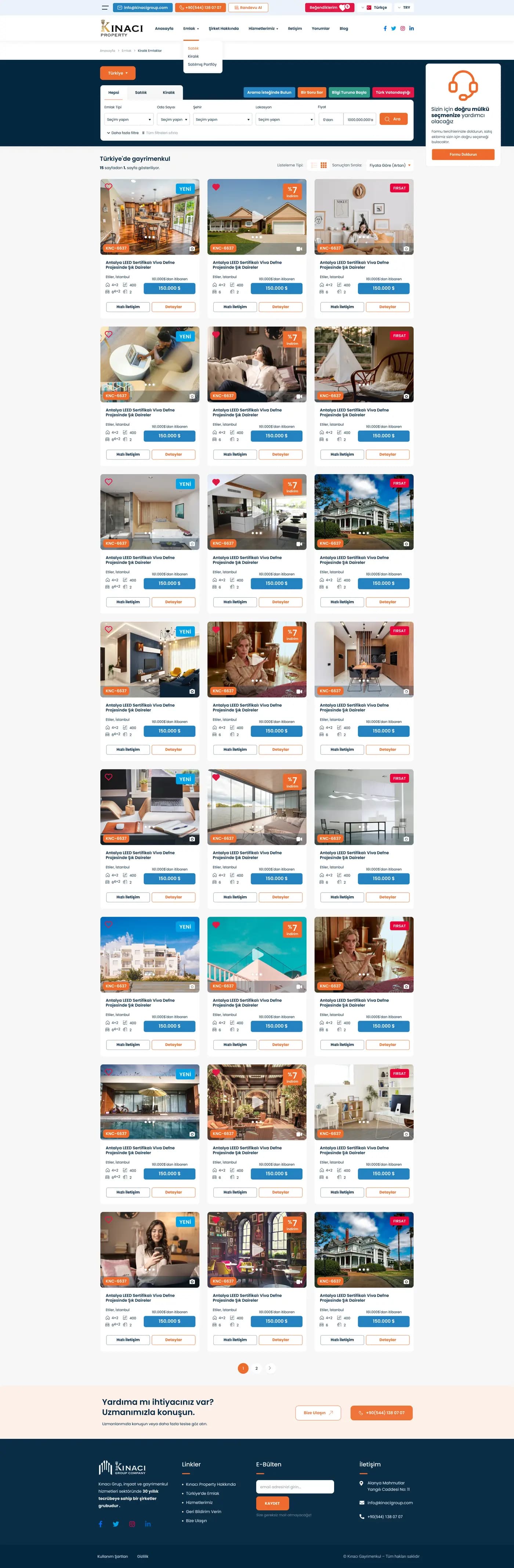 Real Estate Website — Web Sitesi