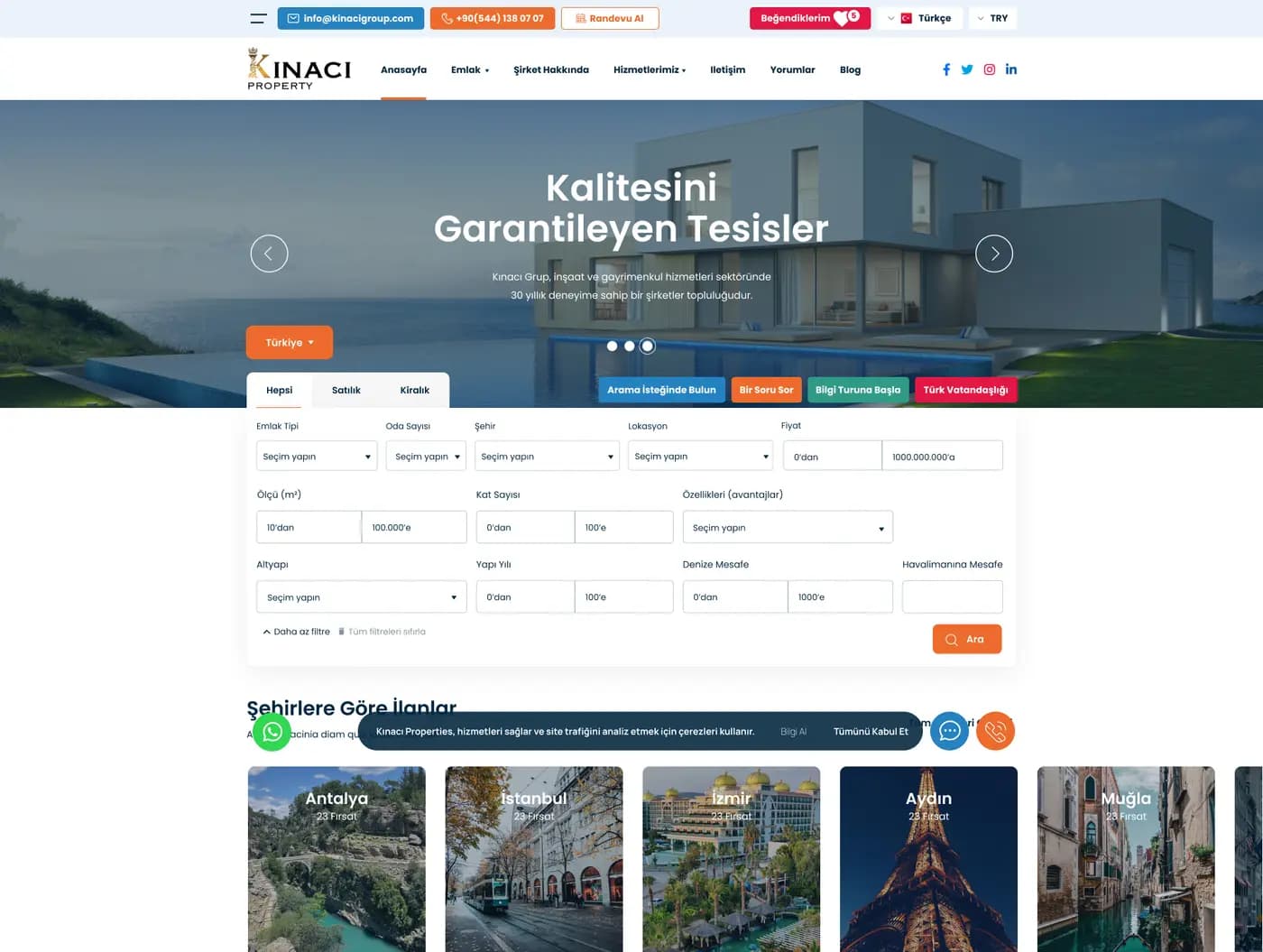 Real Estate Website — Web Sitesi