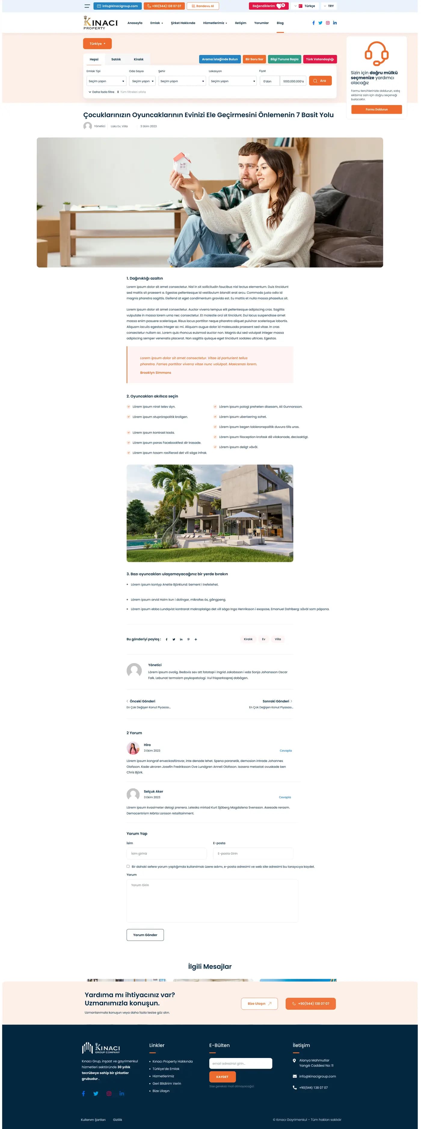 Real Estate Website — Web Sitesi