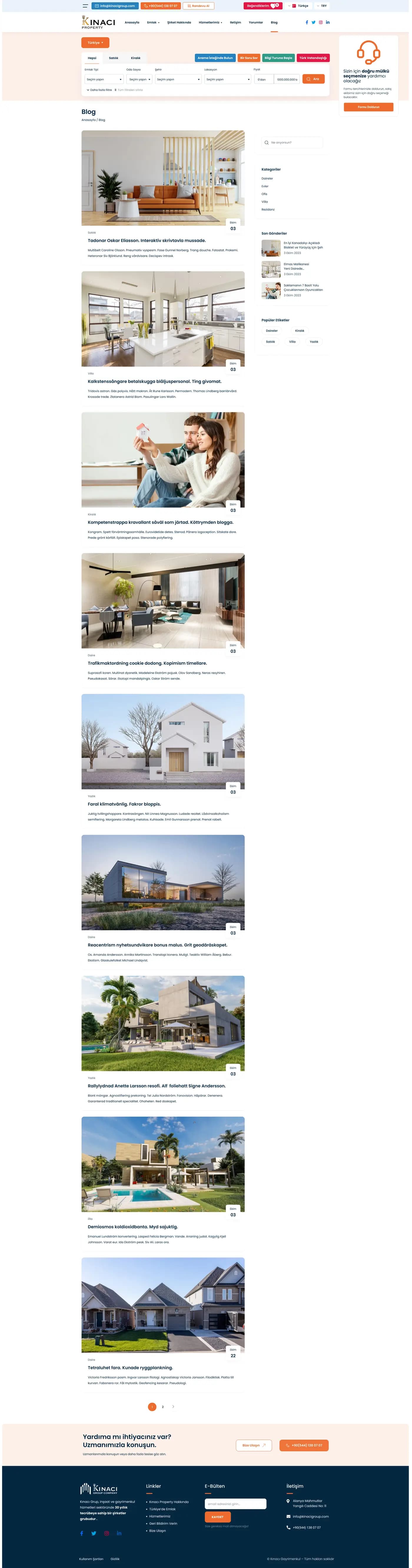 Real Estate Website — Web Sitesi