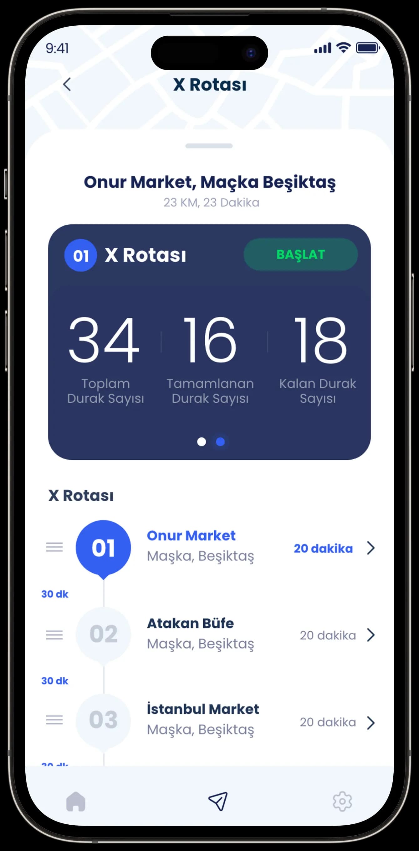 Rotamat App — Mobil Uygulama