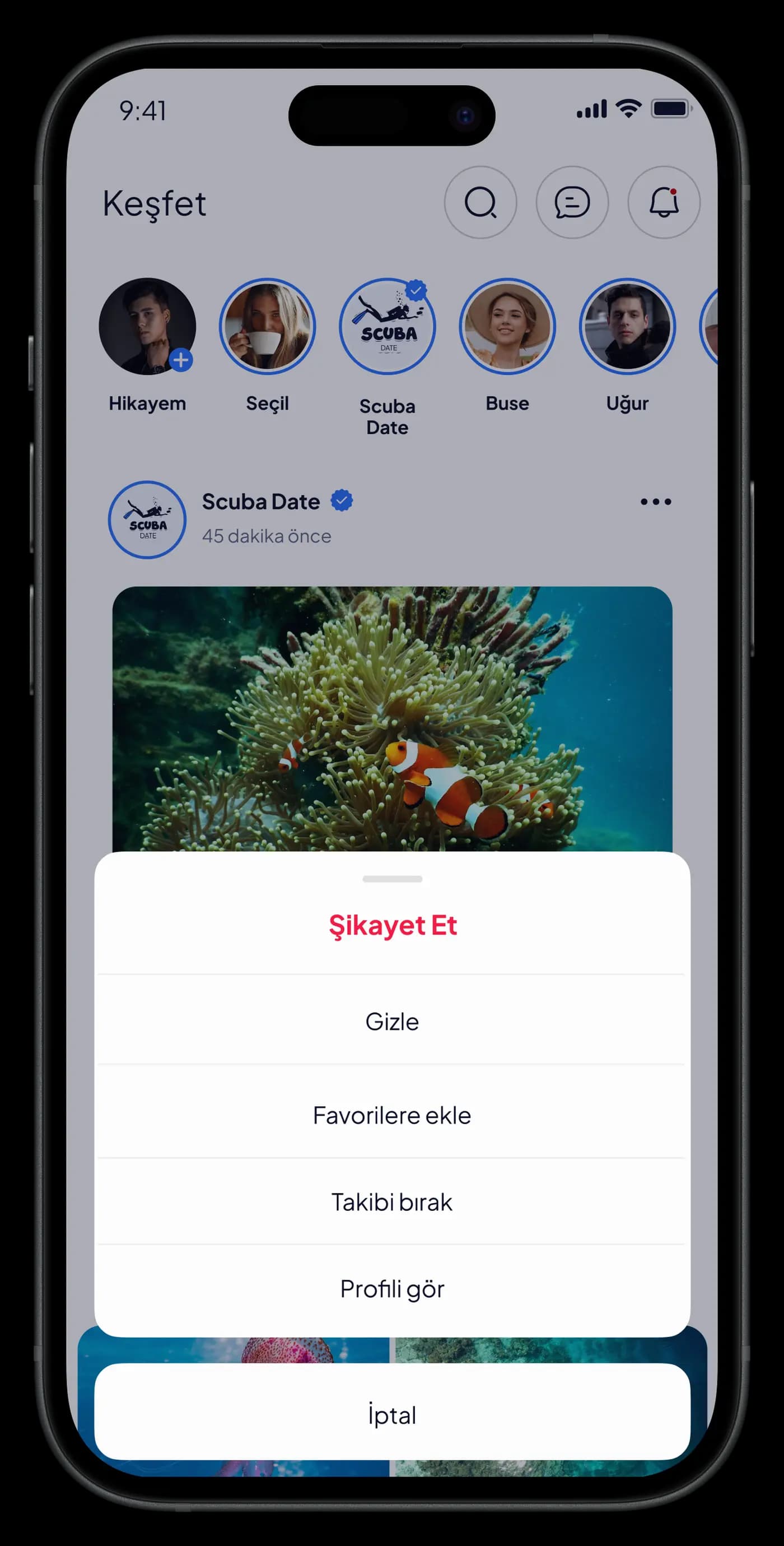 Scuba Diving Mobile App — Mobil Uygulama