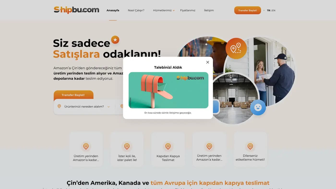 Shipbu Transport — Web Sitesi