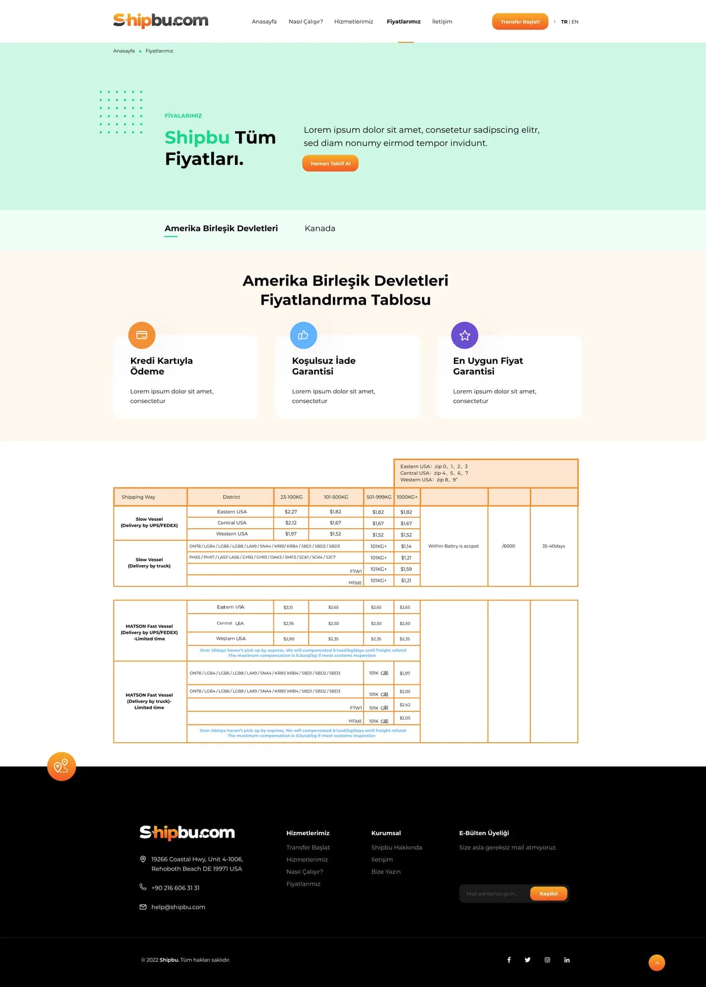 Shipbu Transport — Web Sitesi