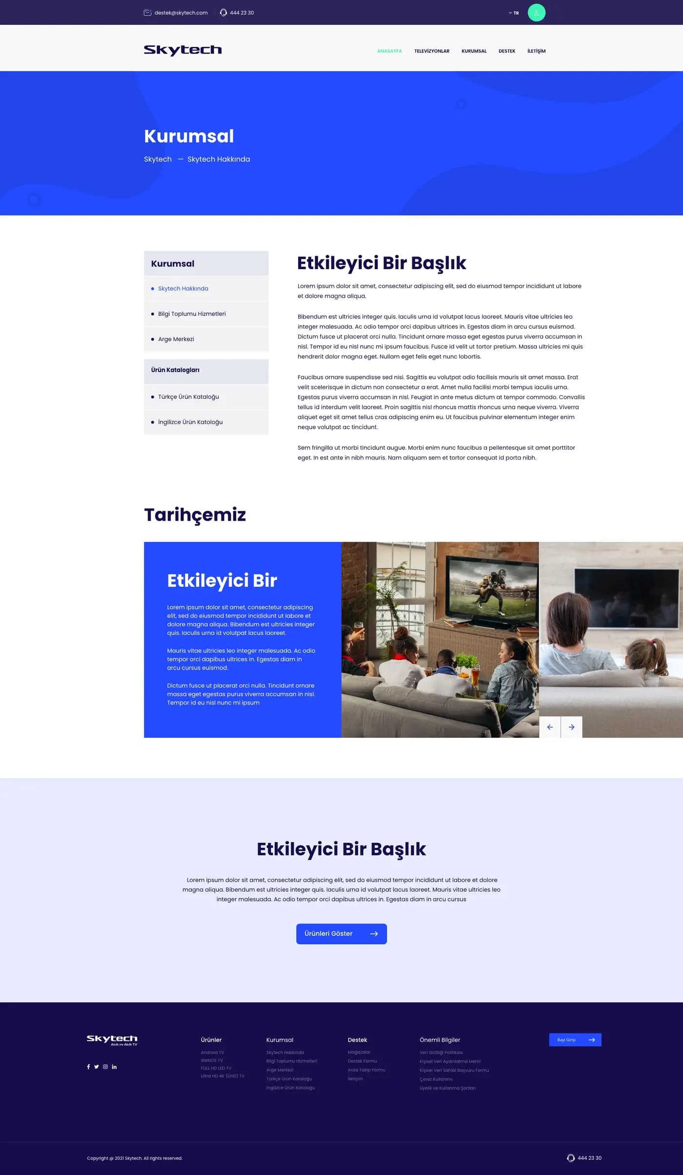 Skytech Website — Web Sitesi