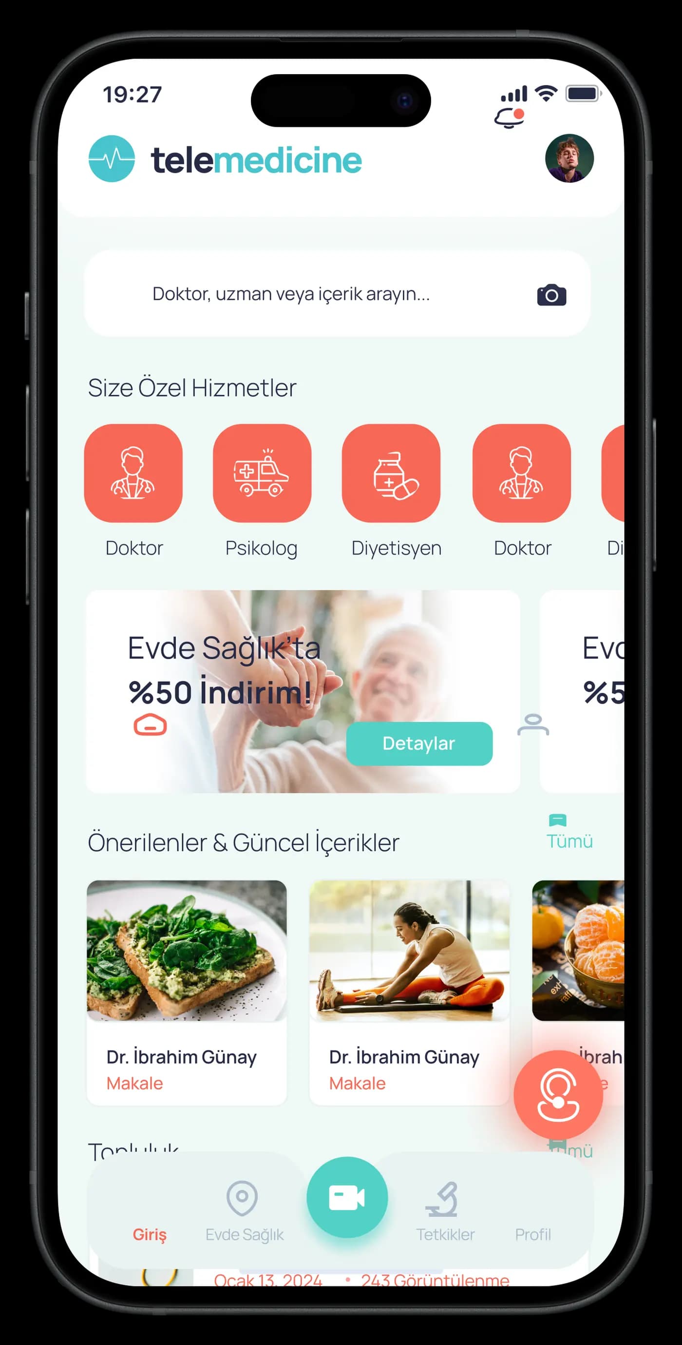 Health Mobile App — Mobil Uygulama