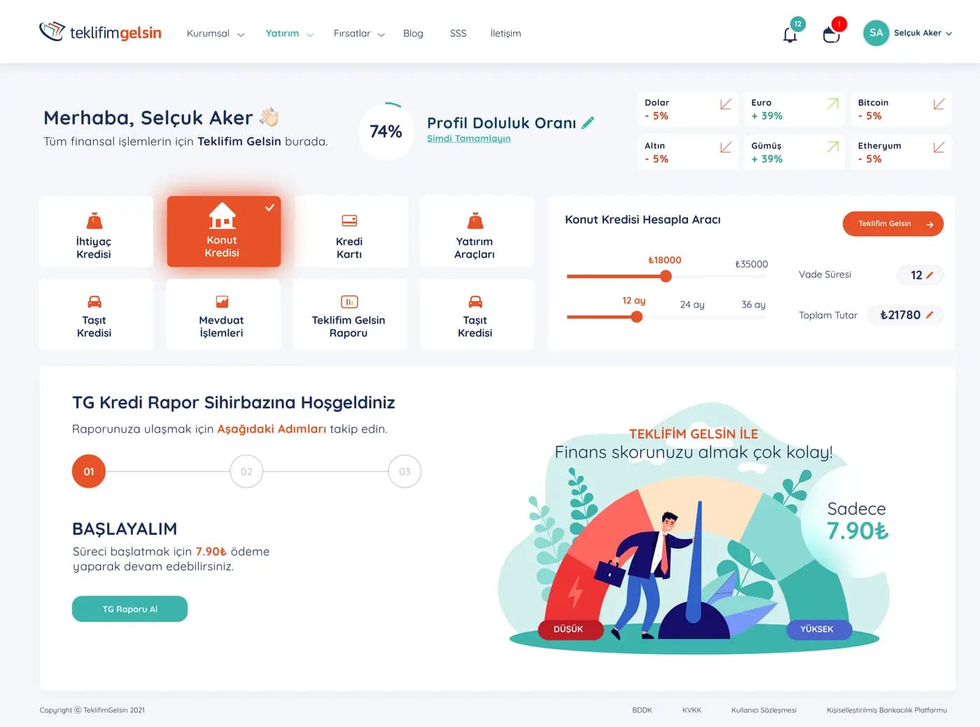 Teklifim Gelsin — Web Sitesi
