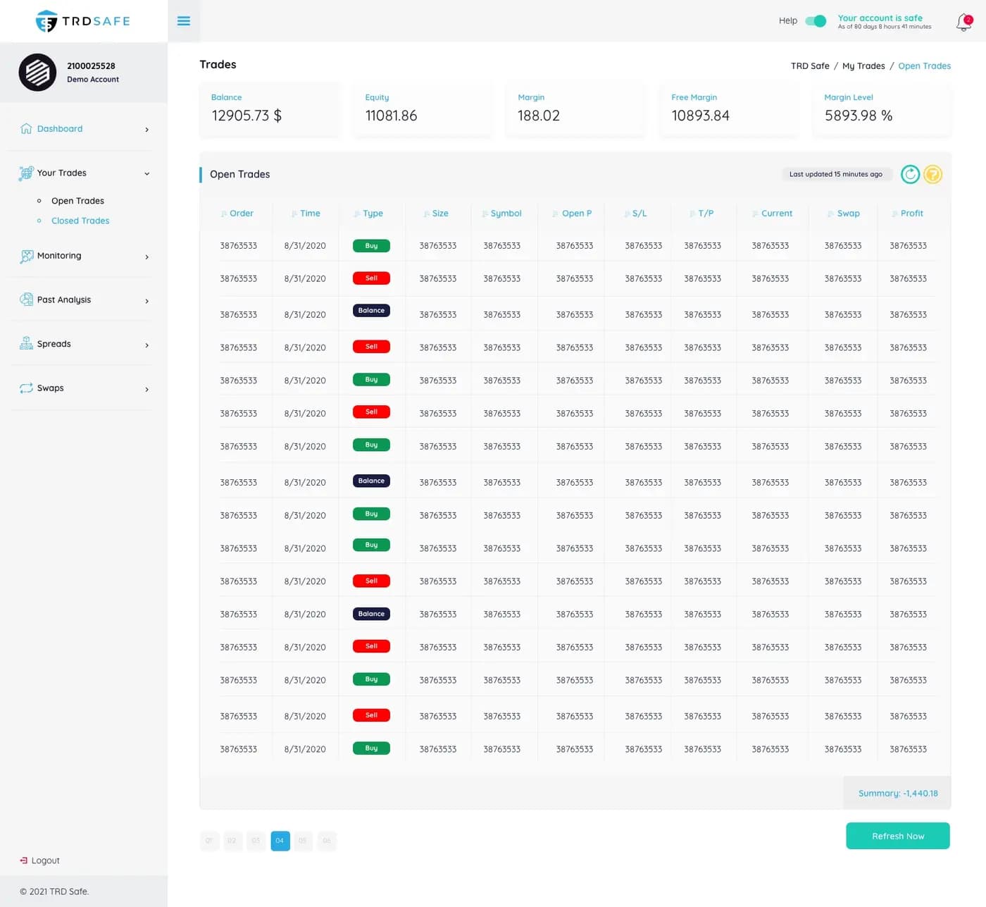Trading Web App — SaaS & Dashboard