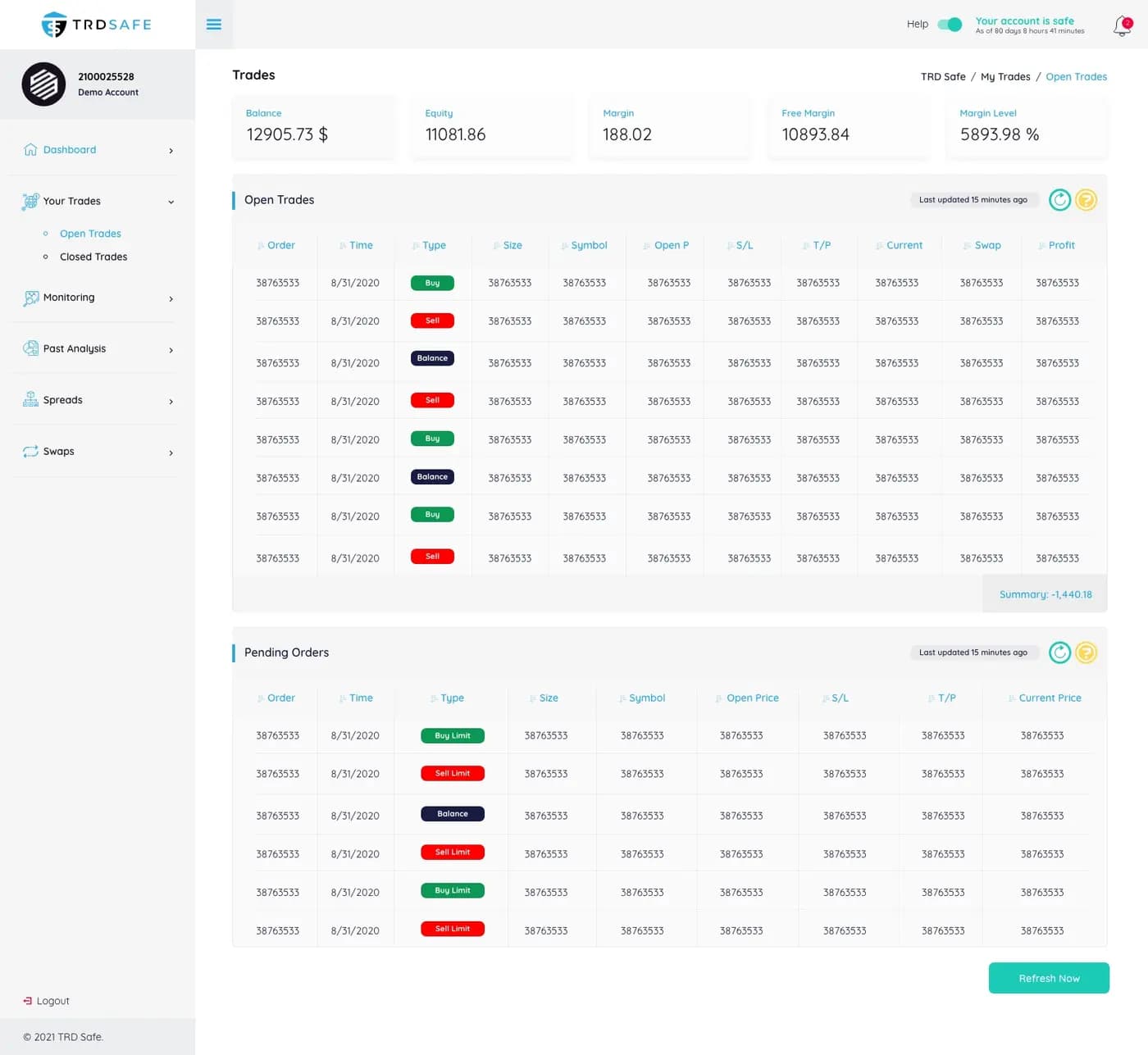 Trading Web App — SaaS & Dashboard