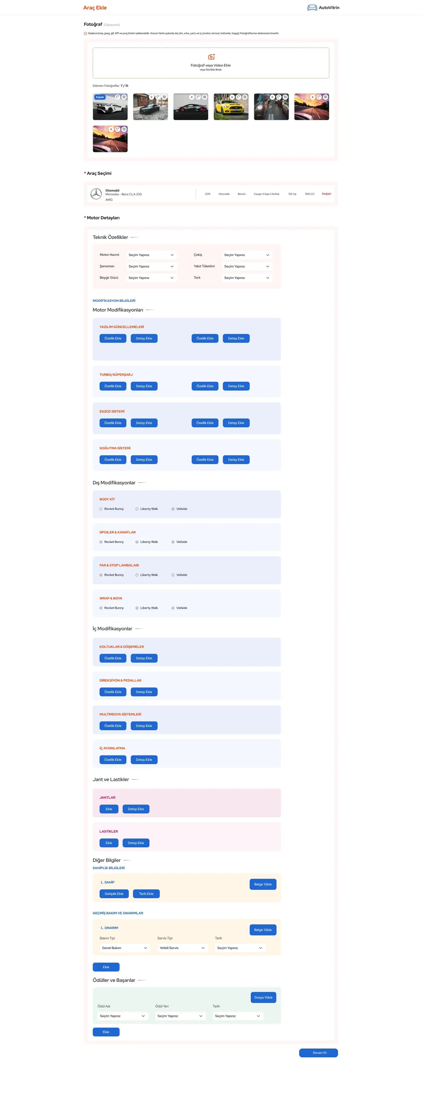Turkey Auto Tuning Platform — E-Ticaret