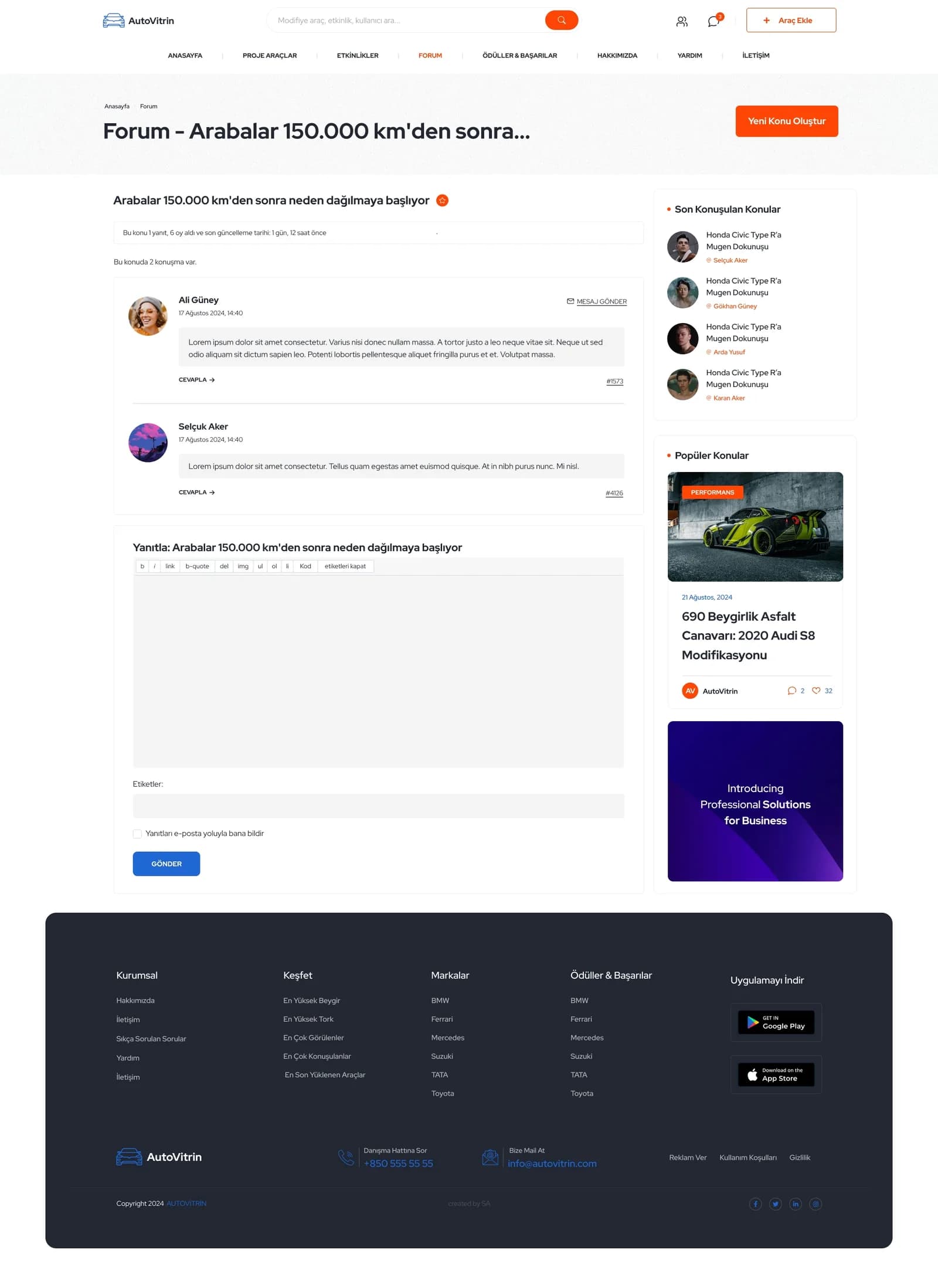 Turkey Auto Tuning Platform — E-Ticaret