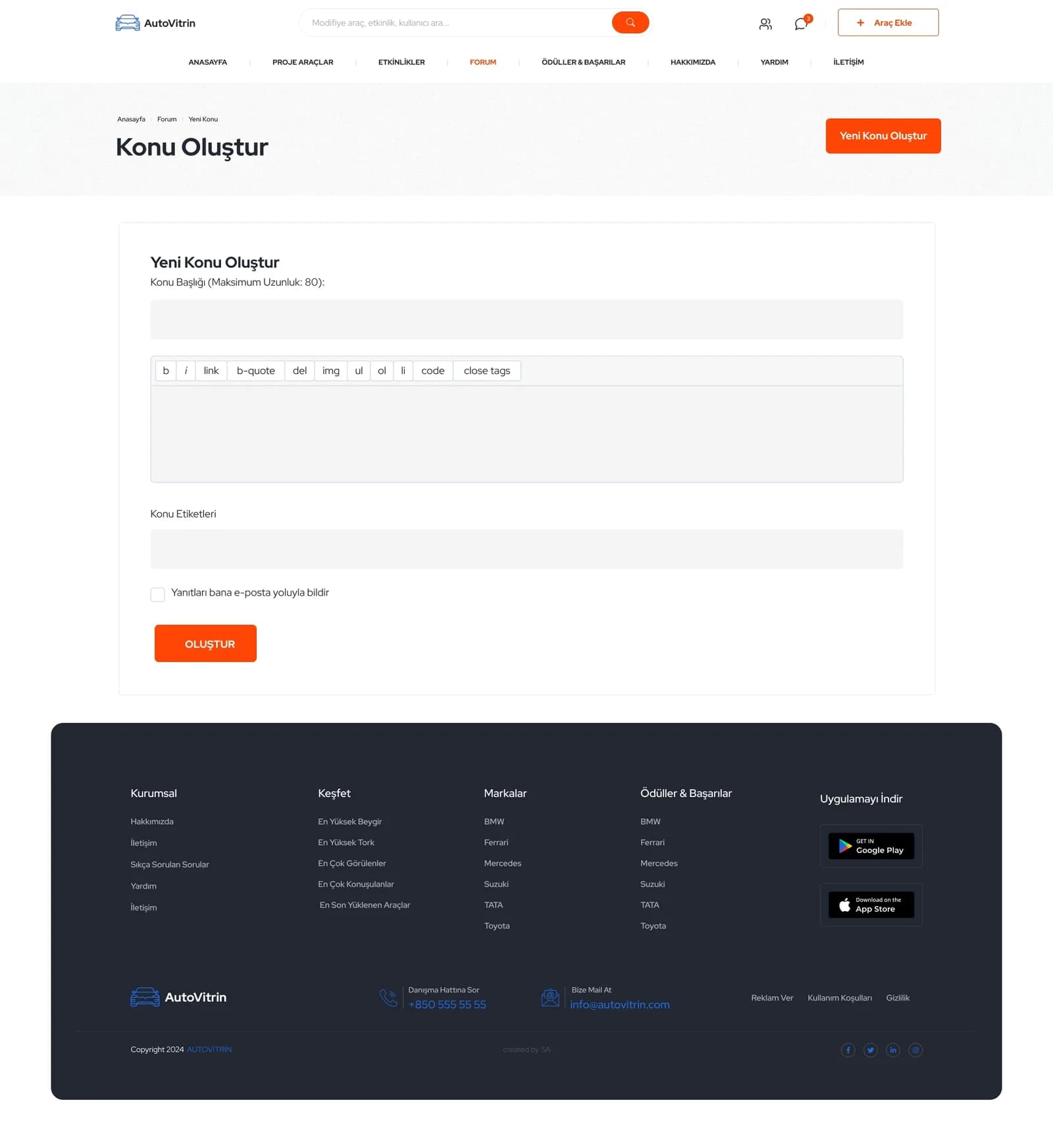 Turkey Auto Tuning Platform — E-Ticaret