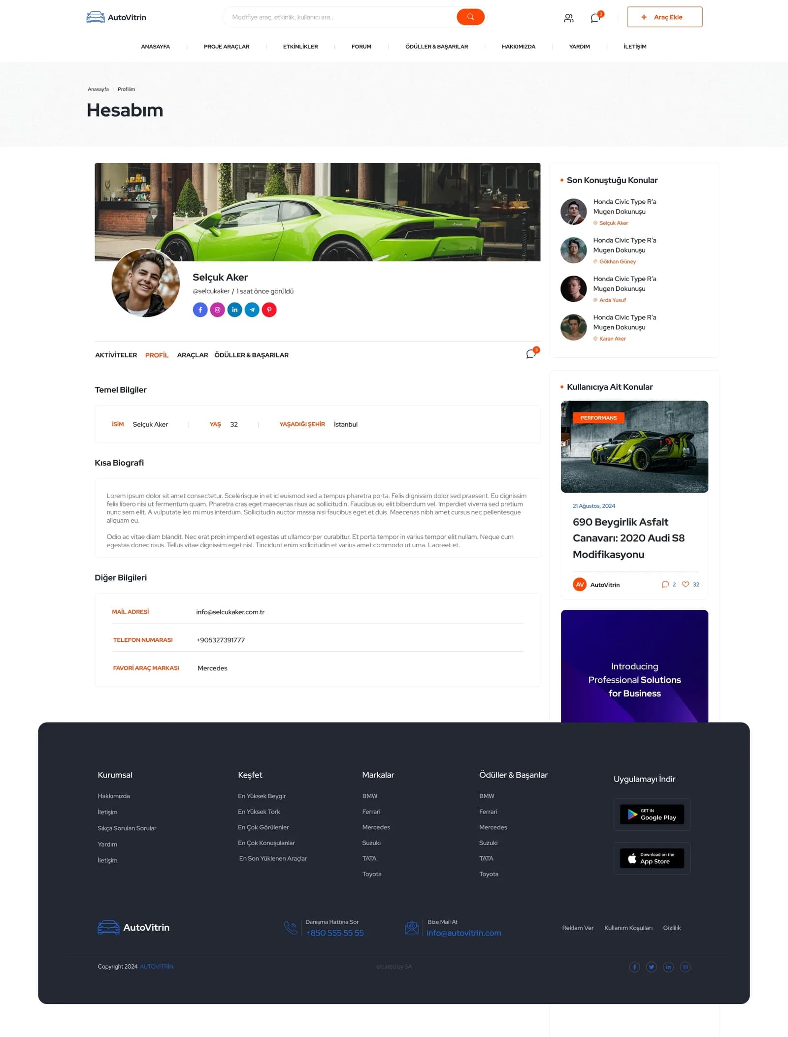 Turkey Auto Tuning Platform — E-Ticaret