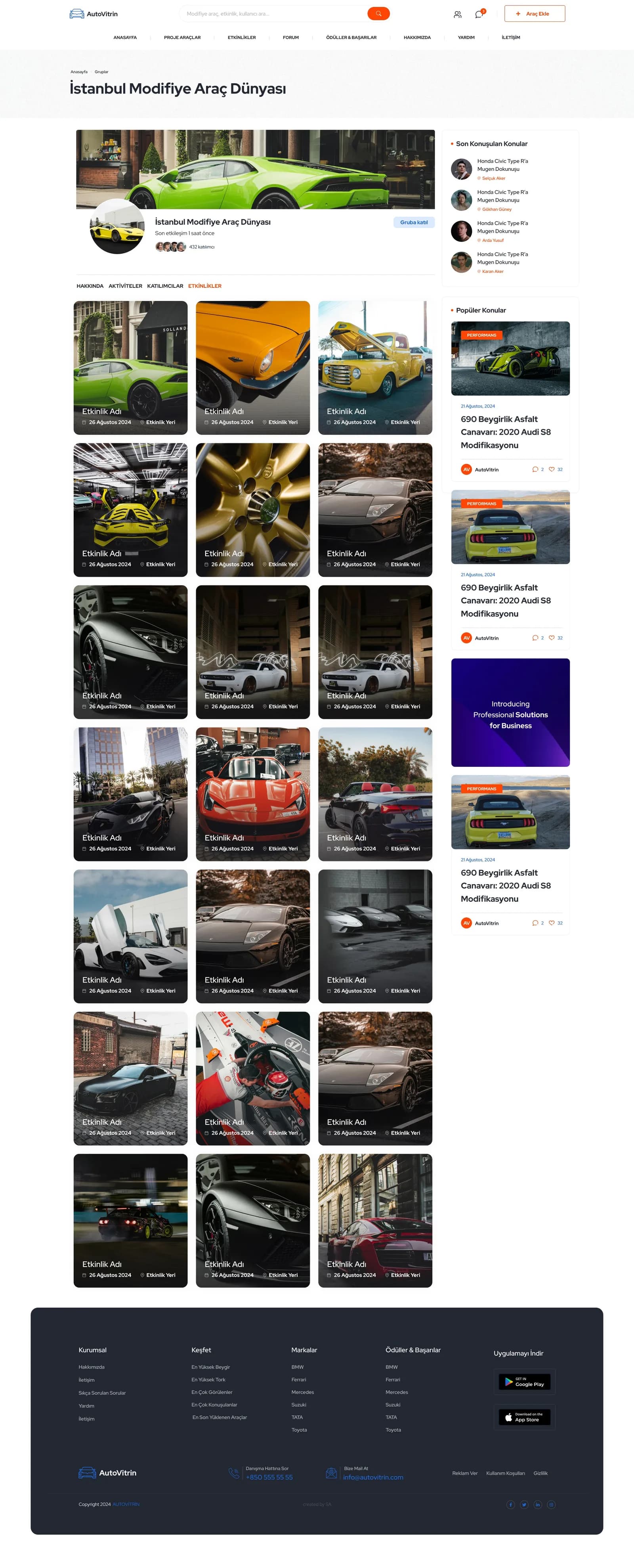 Turkey Auto Tuning Platform — E-Ticaret