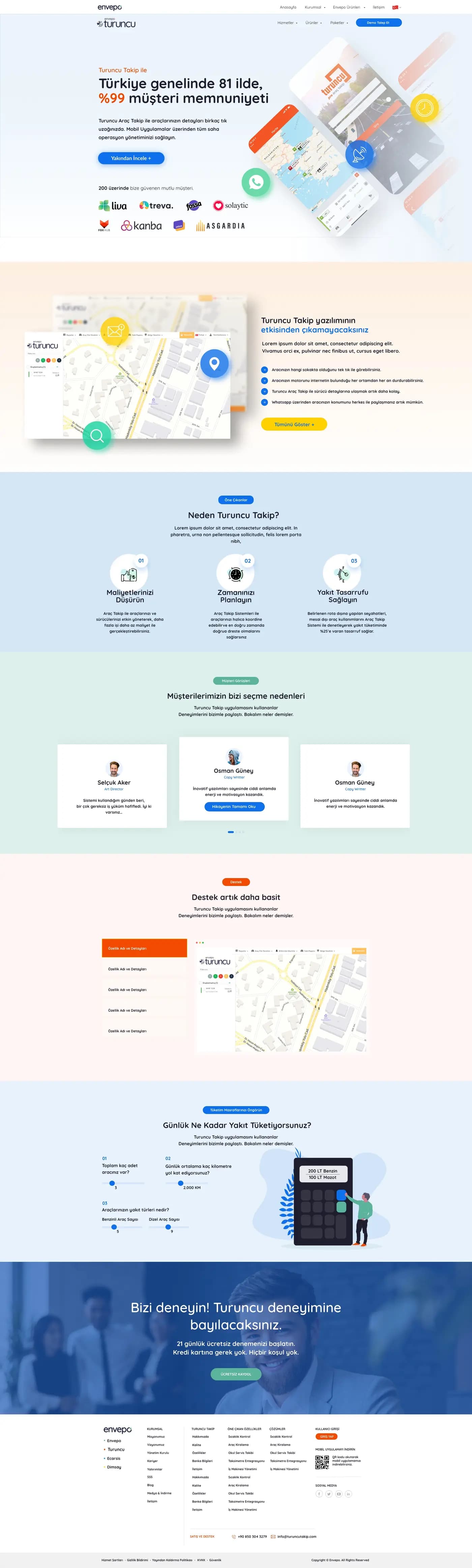 Turuncu Takip — Web Sitesi