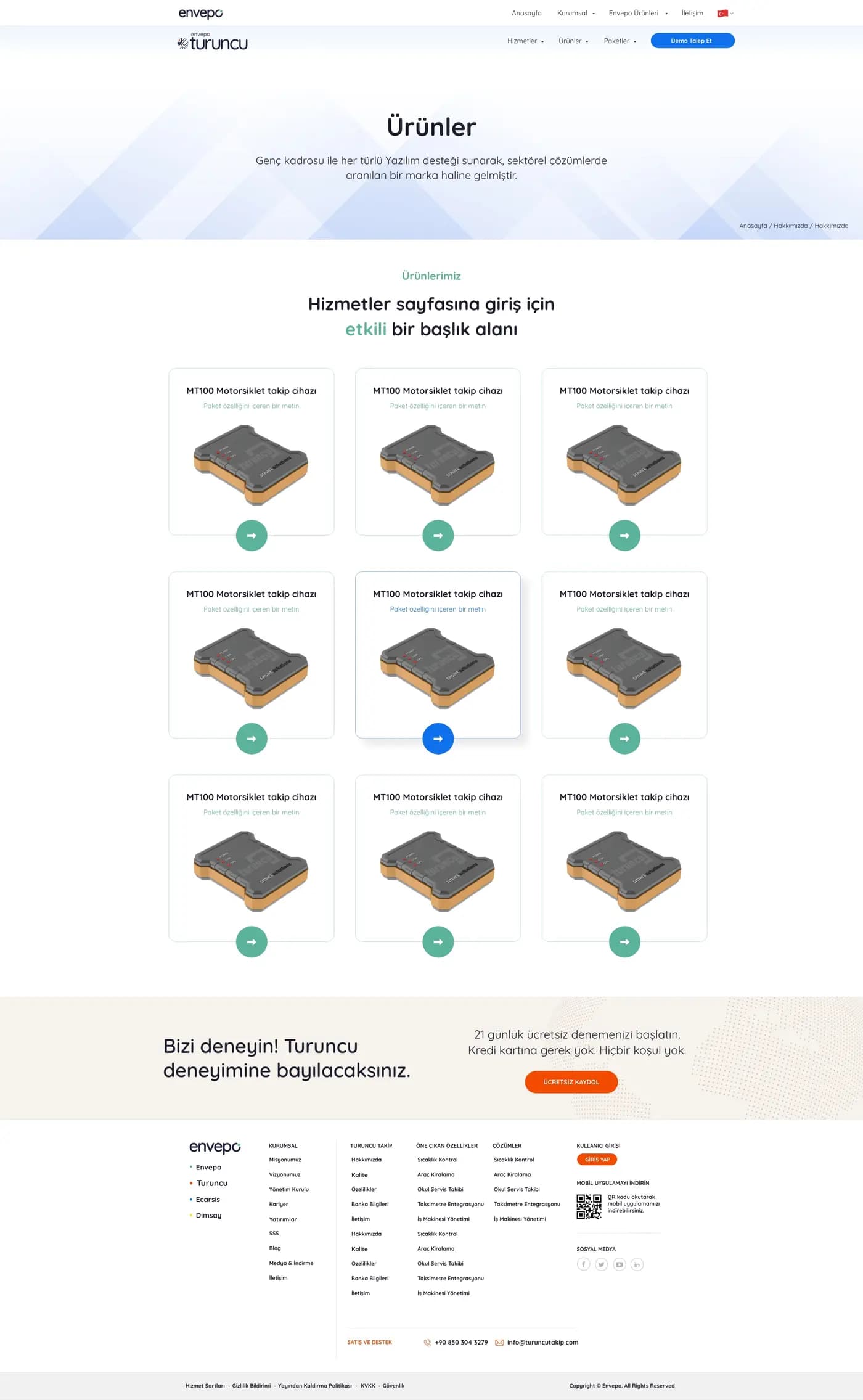 Turuncu Takip — Web Sitesi