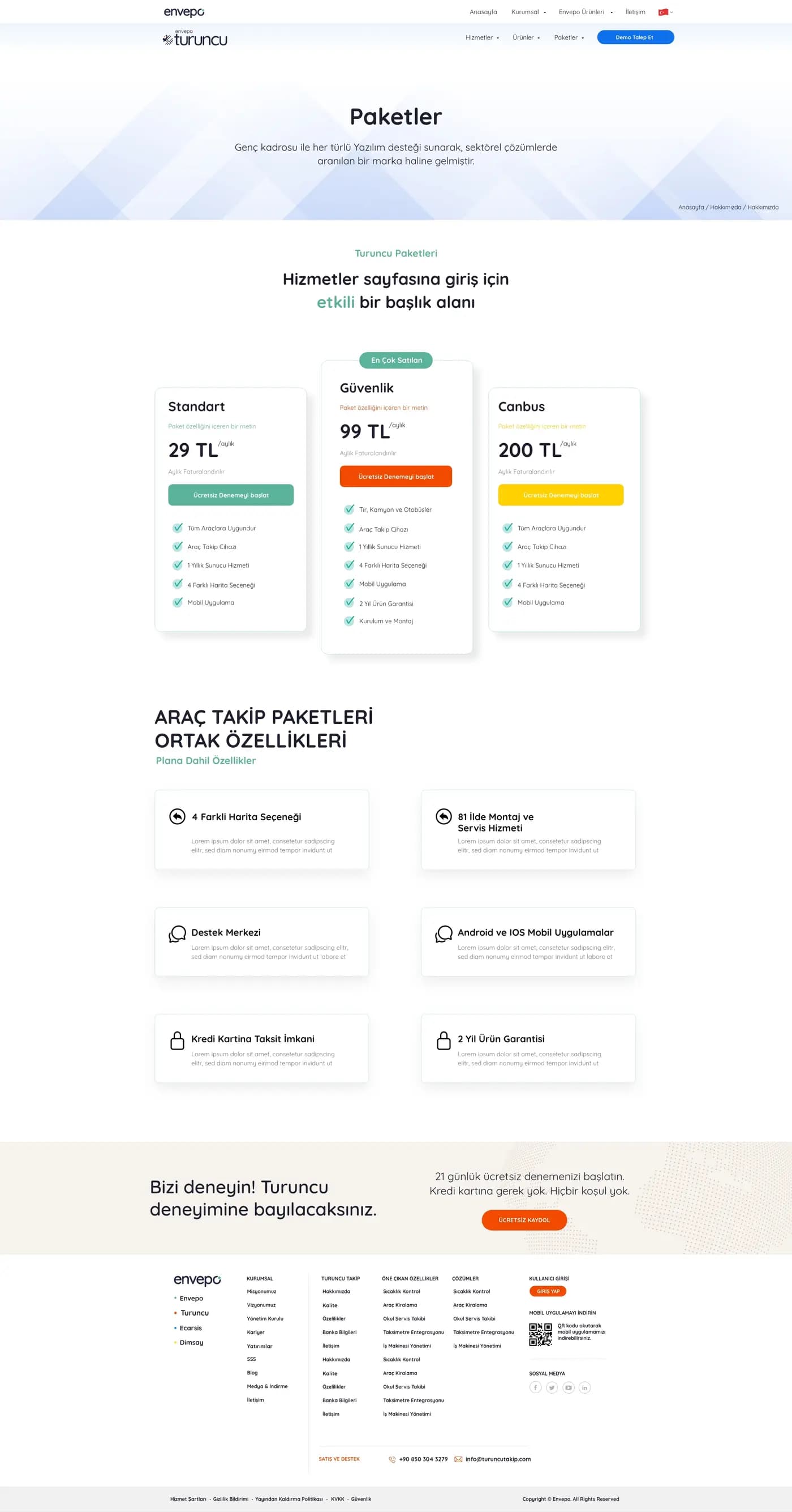 Turuncu Takip — Web Sitesi