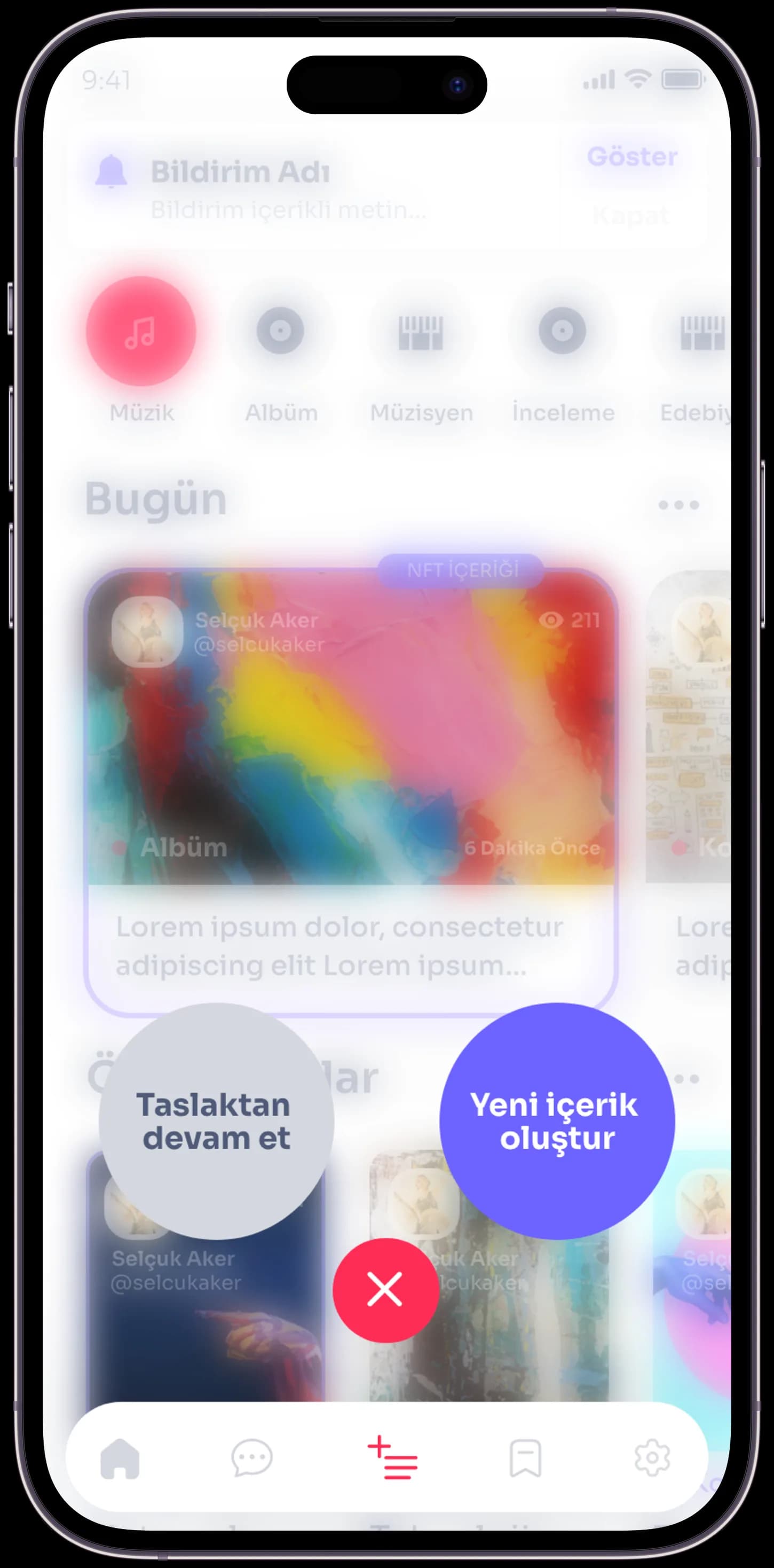 Wannart Social App — Mobil Uygulama