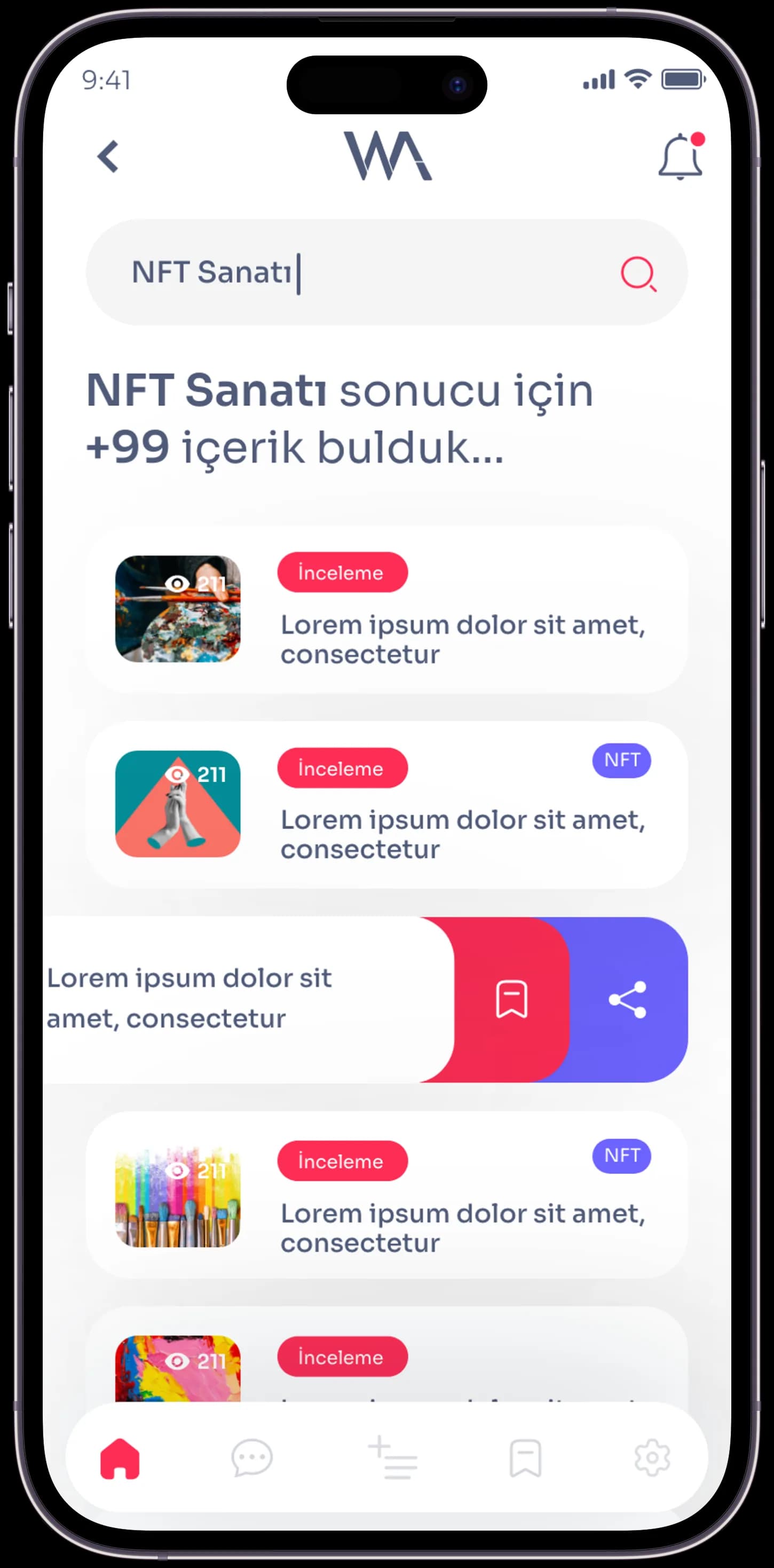 Wannart Social App — Mobil Uygulama