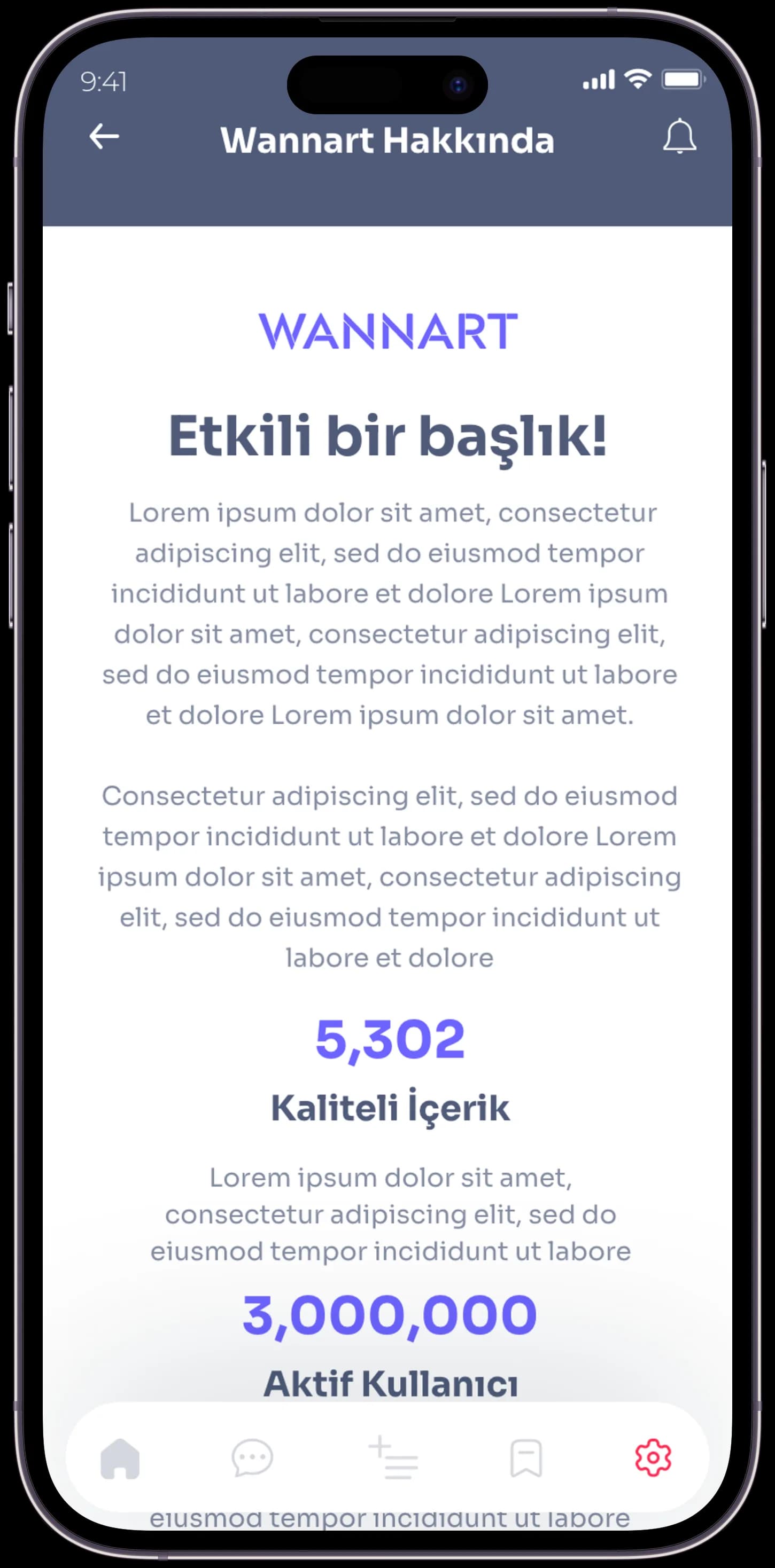 Wannart Social App — Mobil Uygulama