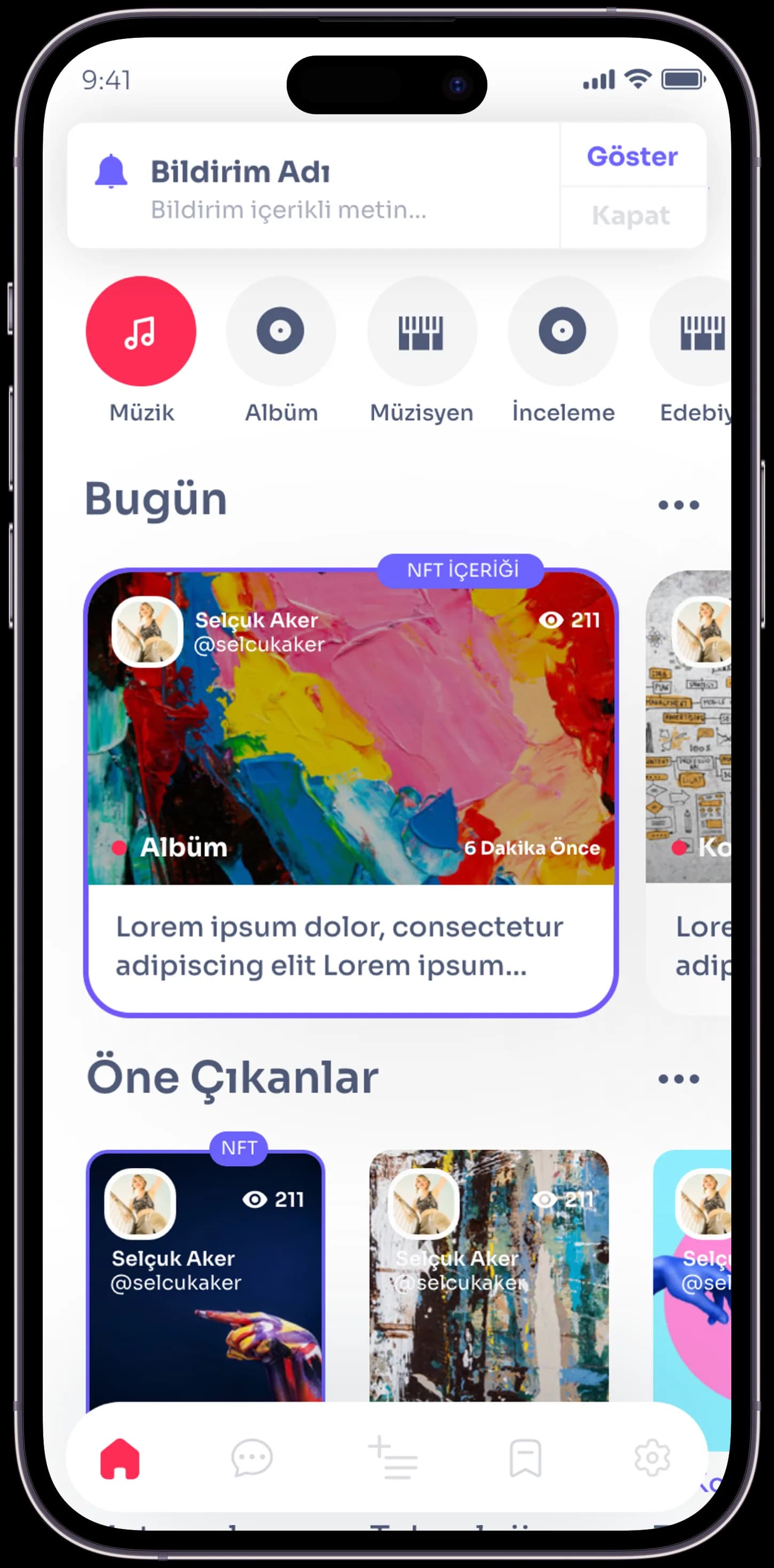 Wannart Social App — Mobil Uygulama