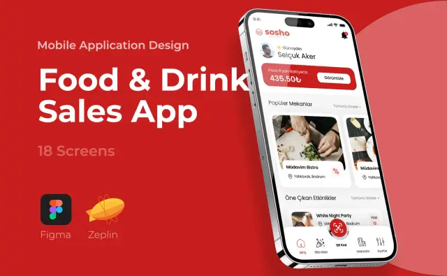 Food & Drink Discount App — Mobil Uygulama