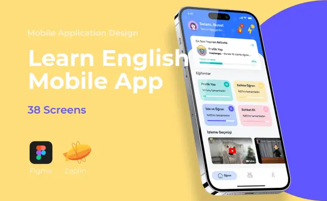 Learn English Mobile App — Mobil Uygulama
