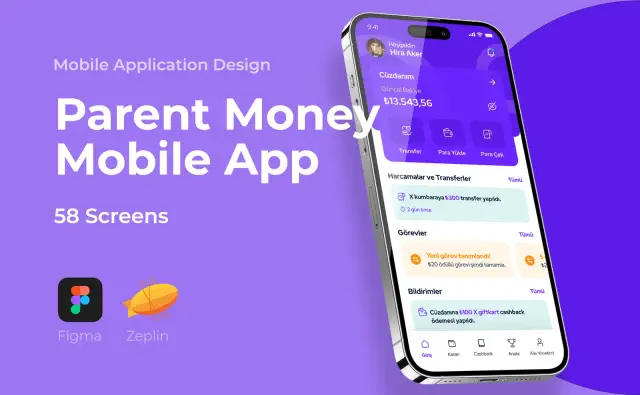 Parent & Child Finance Mobile App — Mobil Uygulama