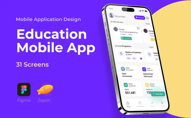 Question Based Education App — Mobil Uygulama