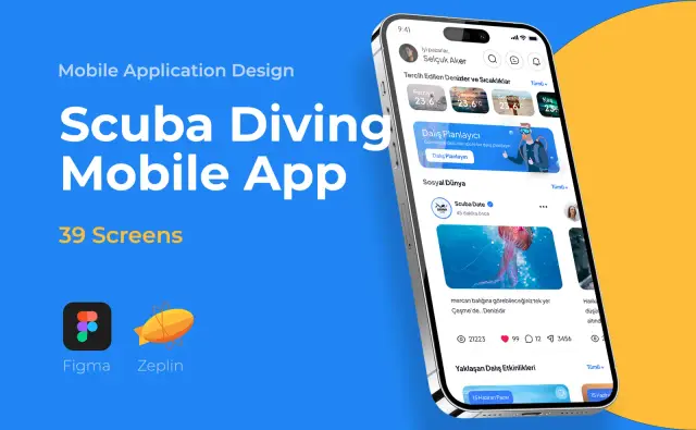 Scuba Diving Mobile App — Mobil Uygulama